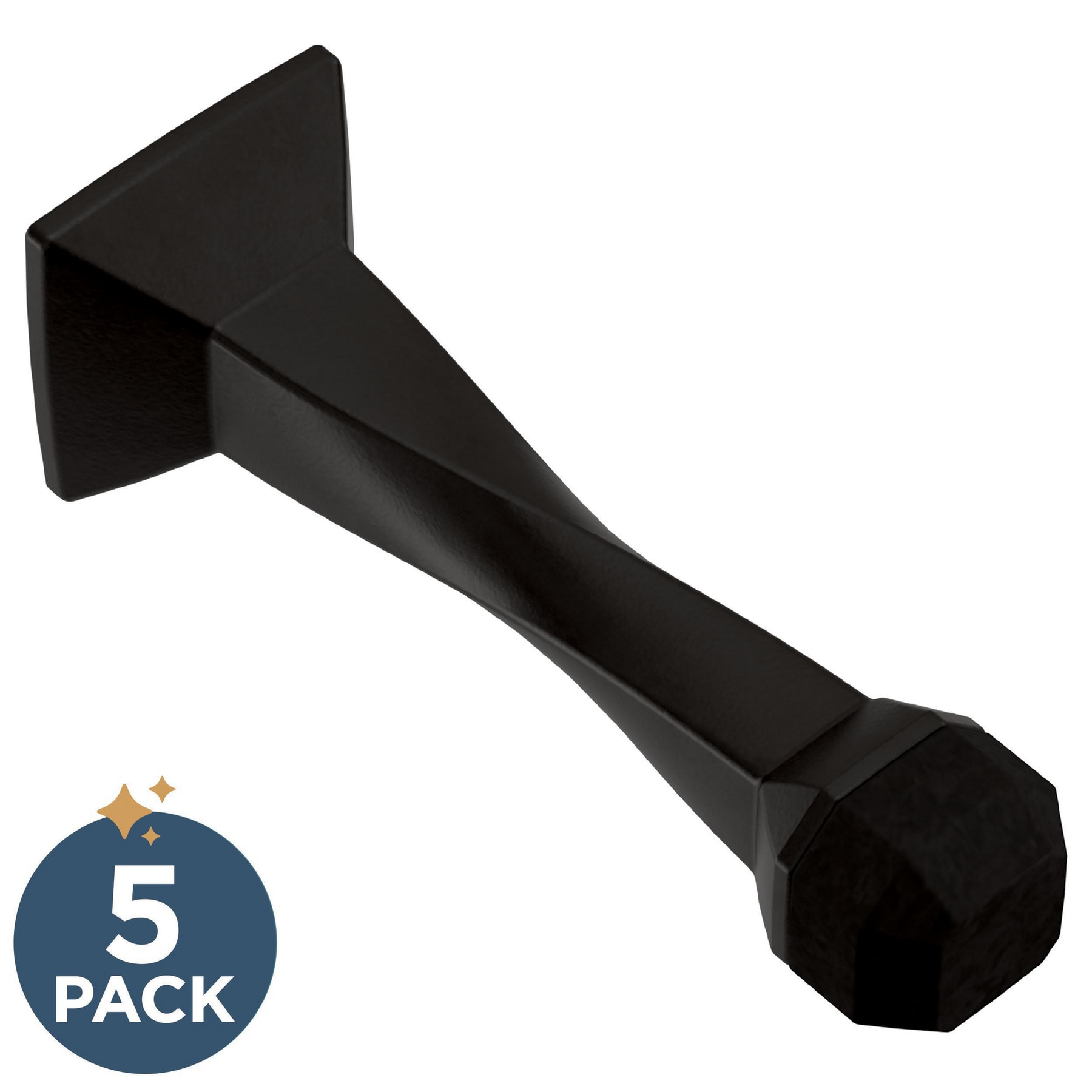 Franklin Brass B47256K-FB-C 3-in Black Rigid Door Stop 5 -Pack