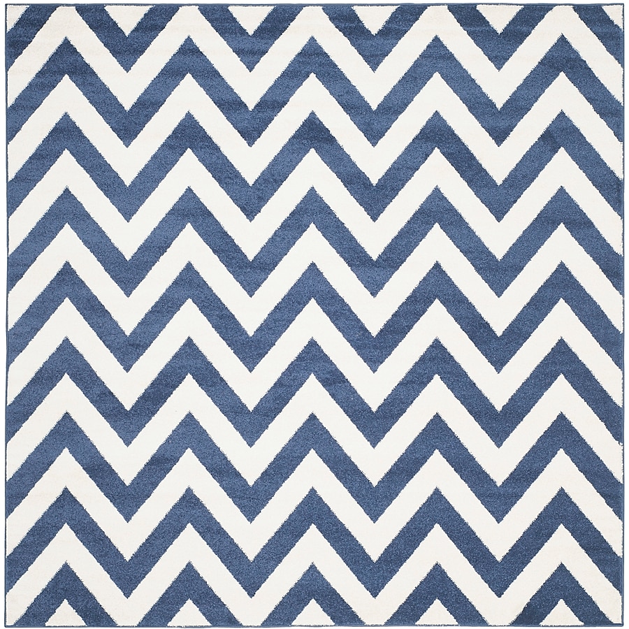 Safavieh Amherst Bellport 2 x 7 Navy/Beige Indoor/Outdoor Chevron Mid-Century Modern Runner Safavieh Amherst Bellport 2 x 7 Navy/Beige Indoor/Outdoor Chevron Mid-Century Modern Runner