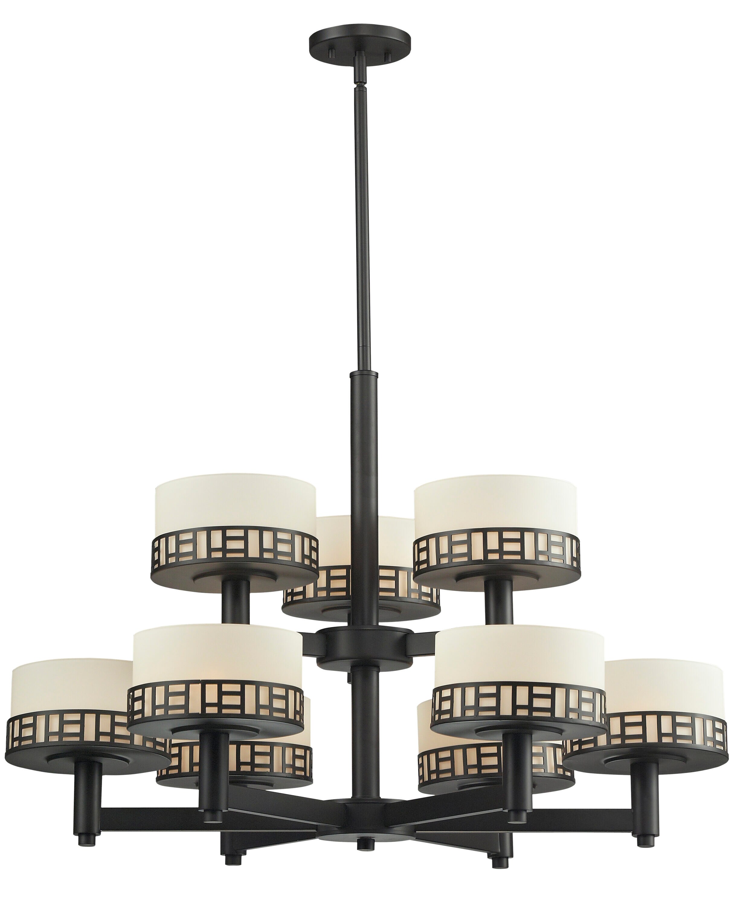 Z-Lite 329-9-BRZ Elea 9 -Light Matte Bronze Transitional For Use in Dining Rooms, Foyers, Kitchens, Living Rooms Chandelier