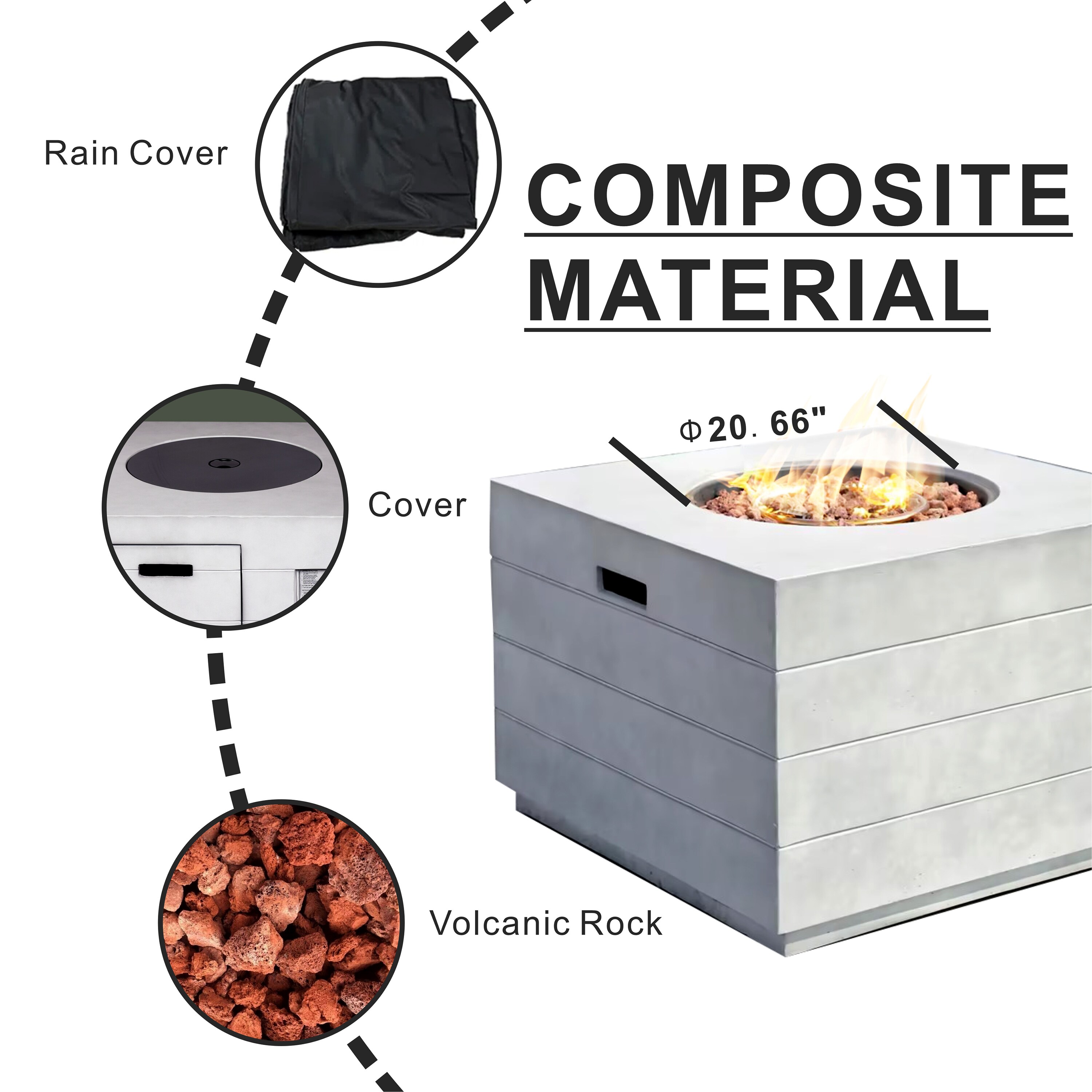 Moda Furnishings 2140-1123-GR Patio-Conversation-Sets - View #6