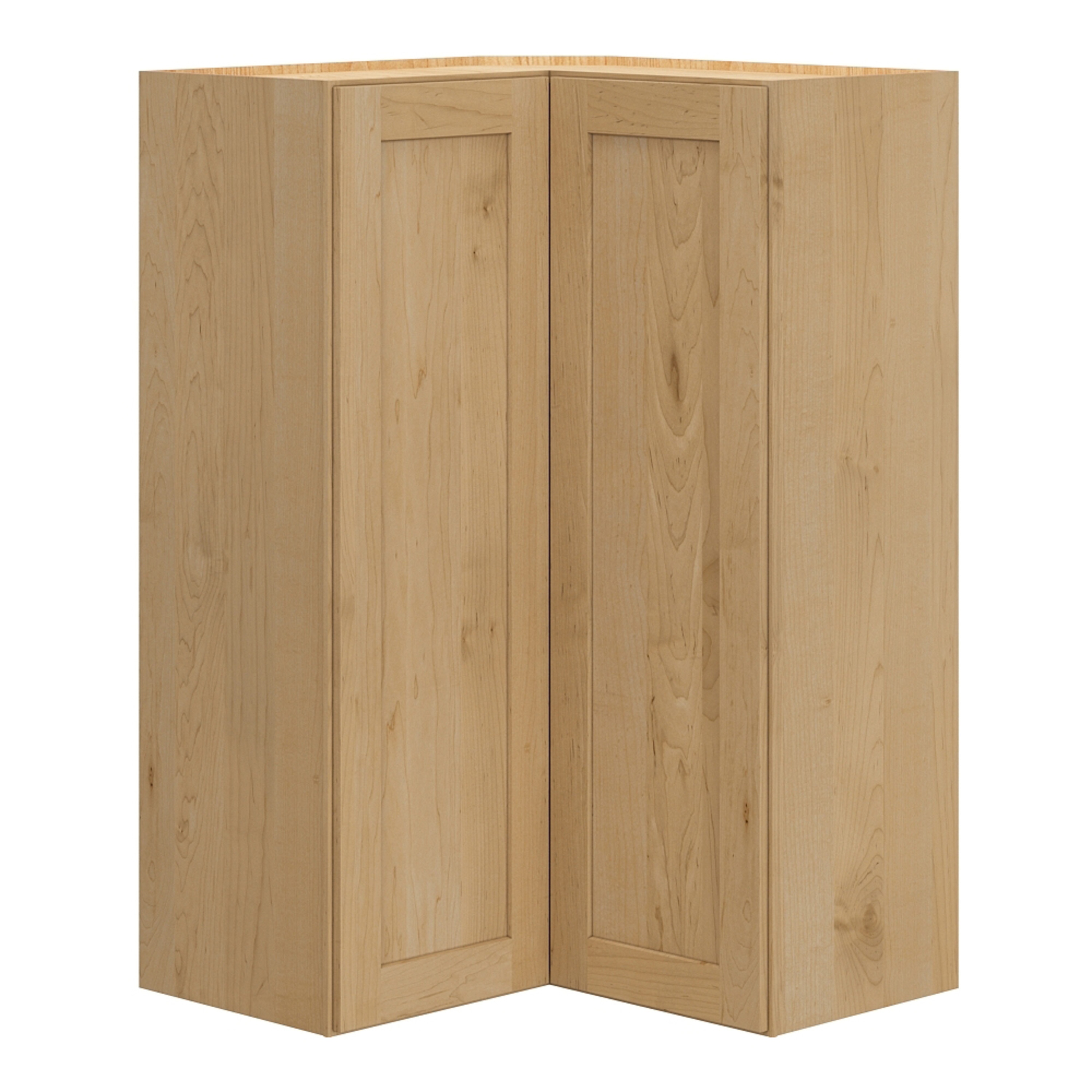 Diamond Express Jamestown 24-in W x 39-in H x 12-in D Coastline Brown Stained L-Shaped Corner Wall Fully Assembled Plywood Cabinet Recessed Panel Shaker