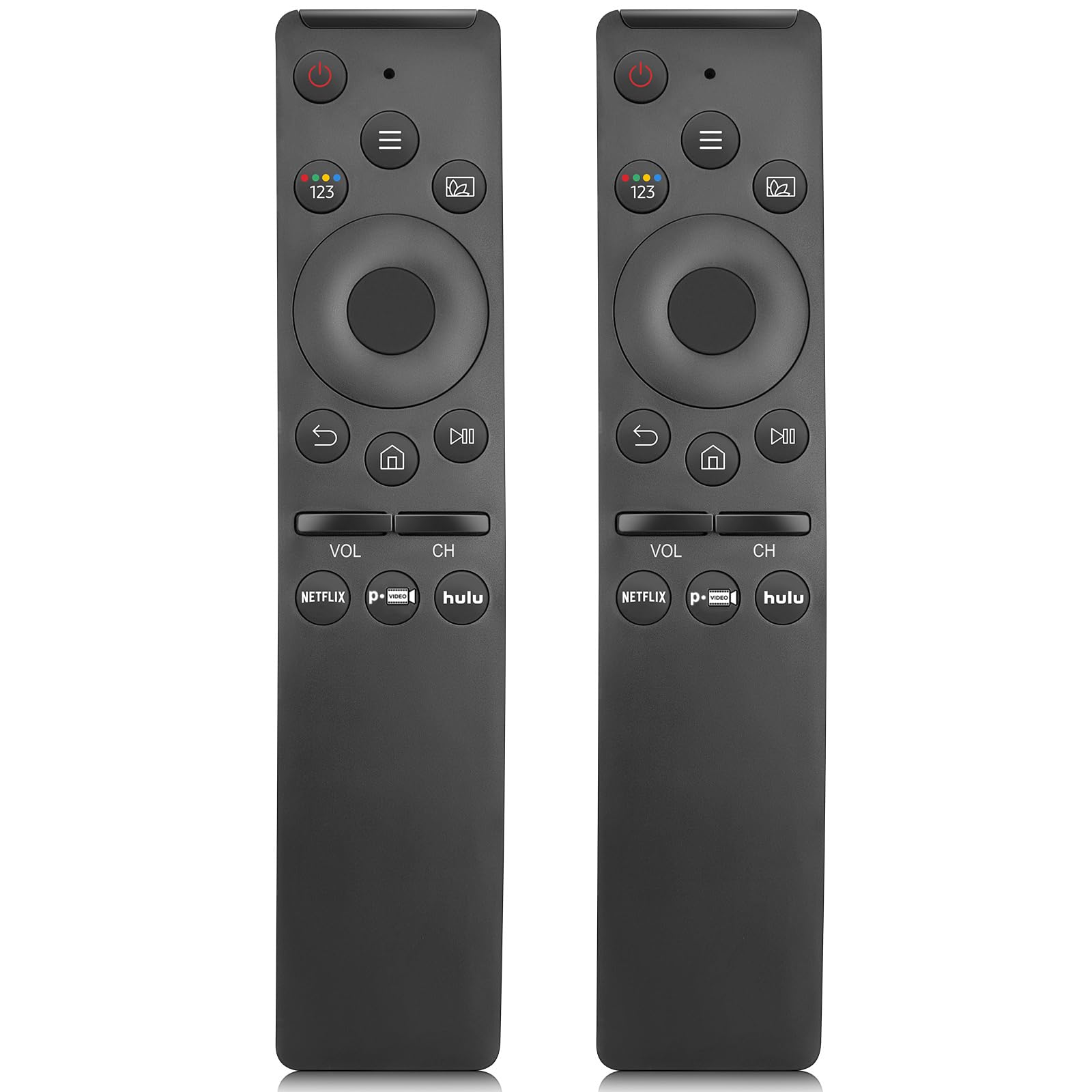 Etokfoks  Universal TV Remote Control Accessory in Black 2 Pack for Smart TVs with Streaming Buttons and Fast Response