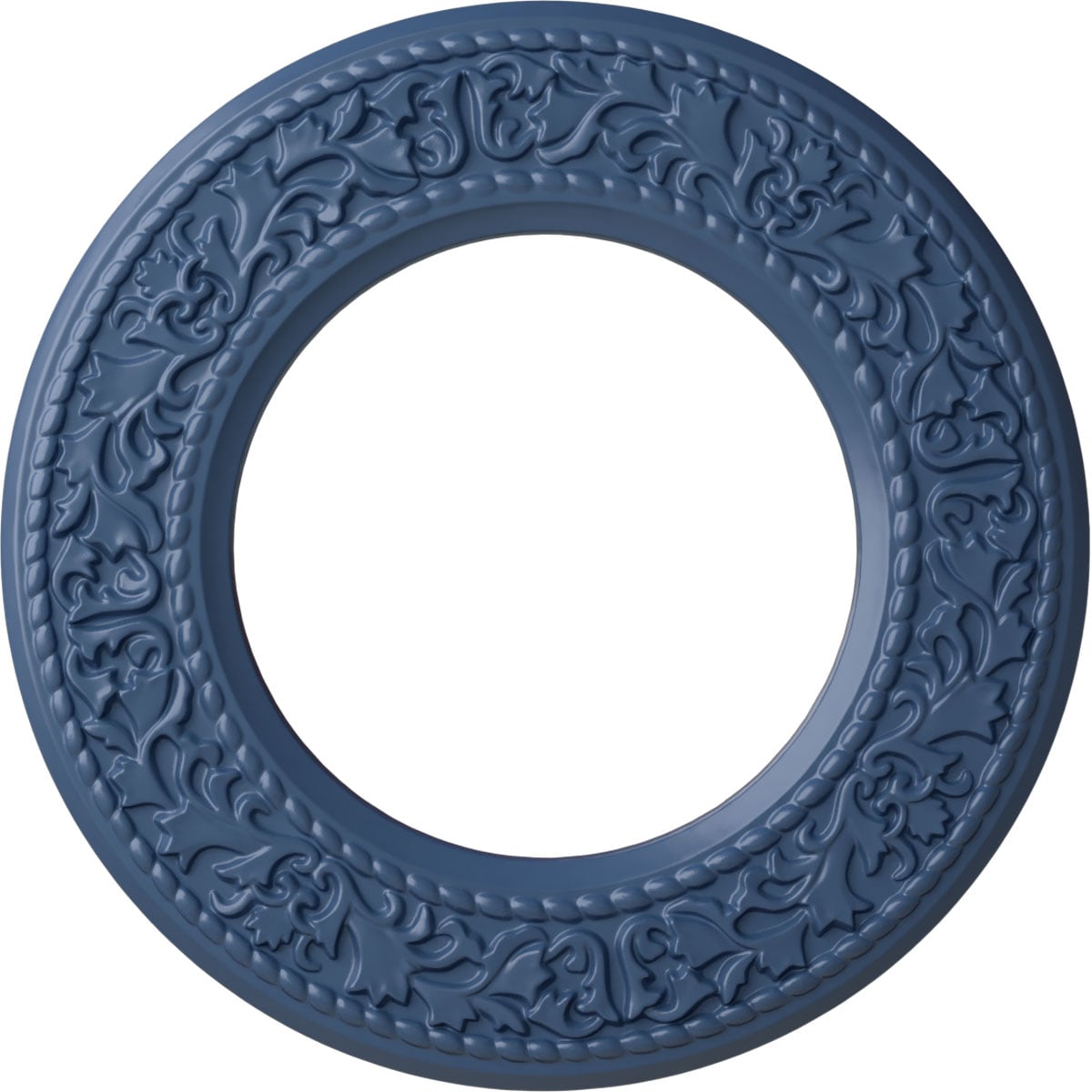 Ekena Millwork CM13BLAMF Blackthorn 13.375-in W x 13.375-in L Painted Americana Polyurethane Whole Ceiling Medallion