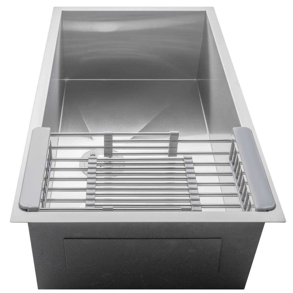 AKDY Undermount 32-in x 18-in Stainless Steel Single Bowl Kitchen Sink ...