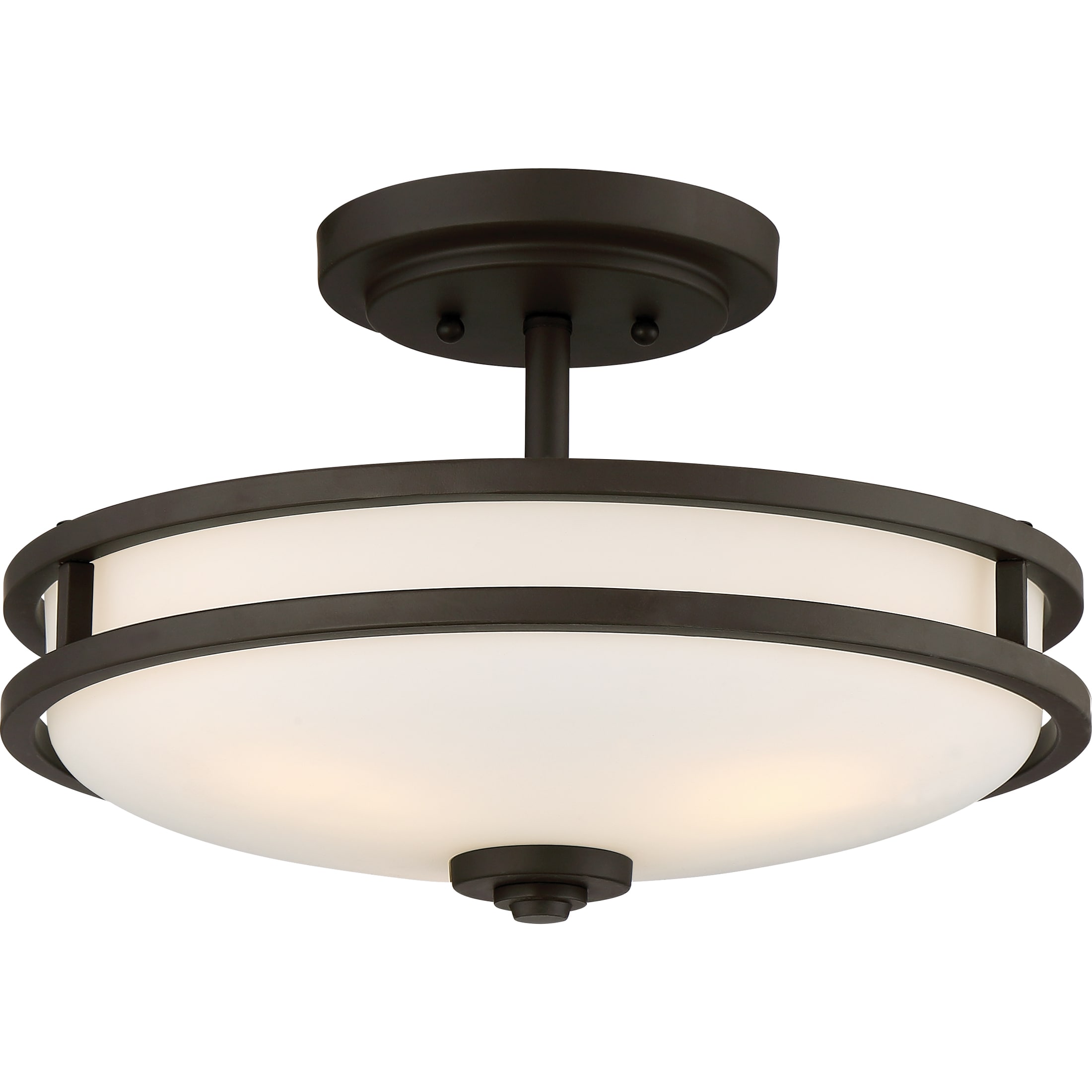 Quoizel CDT1715OZ Cadet 3-Light 15-in Old Bronze Semi-Flush mount light