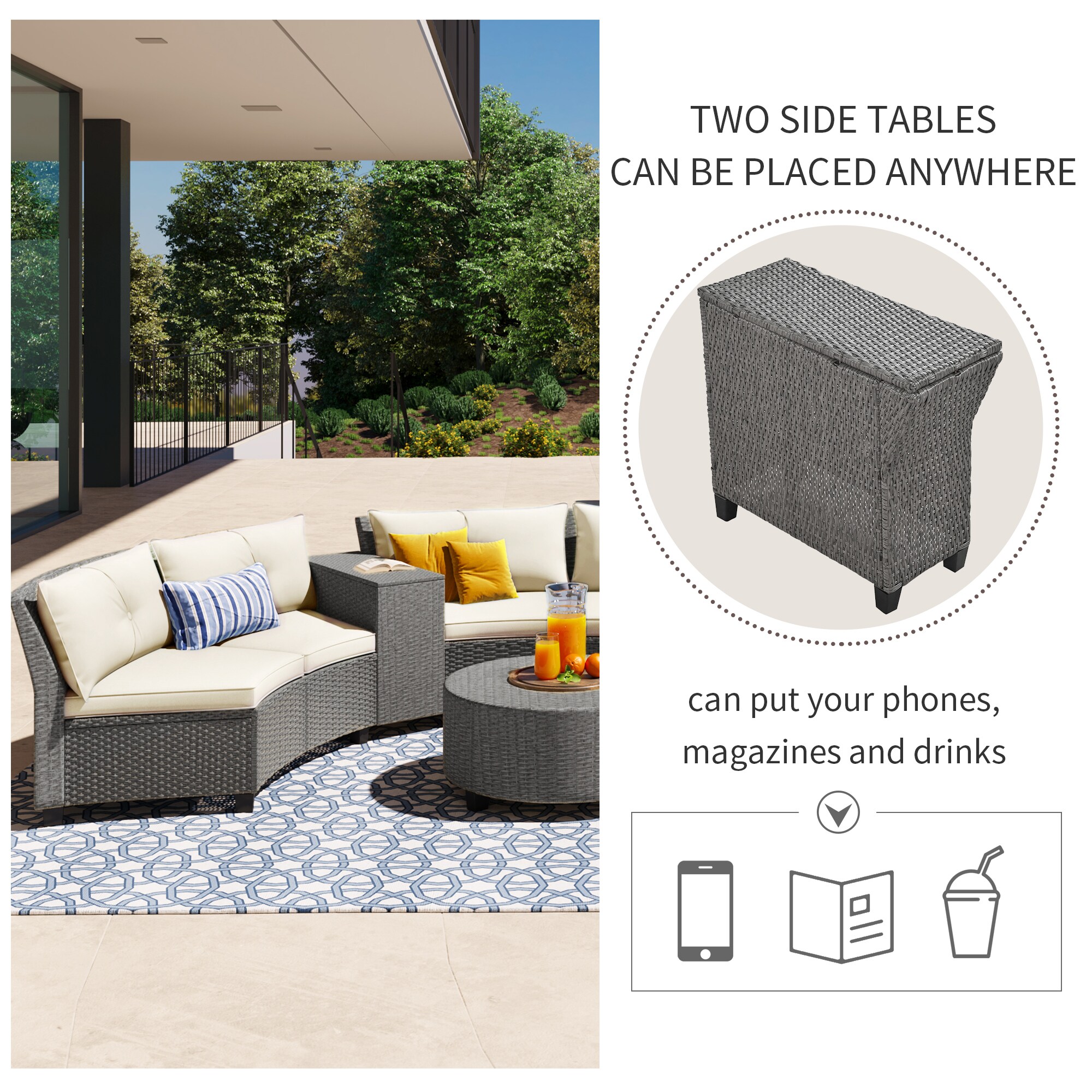 Nestfair AUST0323E Patio-Sofas-Daybeds - View #3