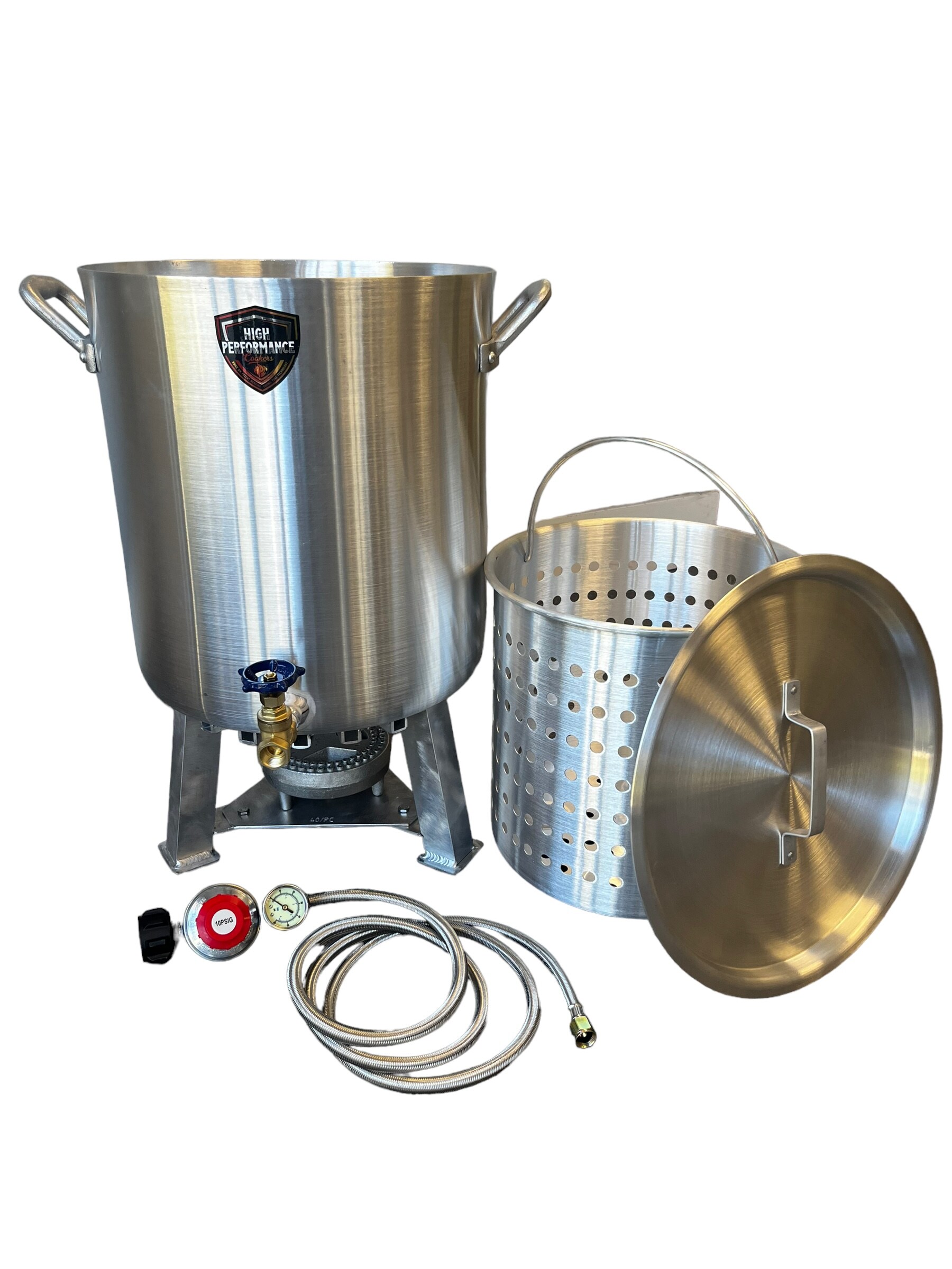 High Performance Cookers PW40-B6B-VLV050 40 Quart Propane Manual Aluminized steel Boiler