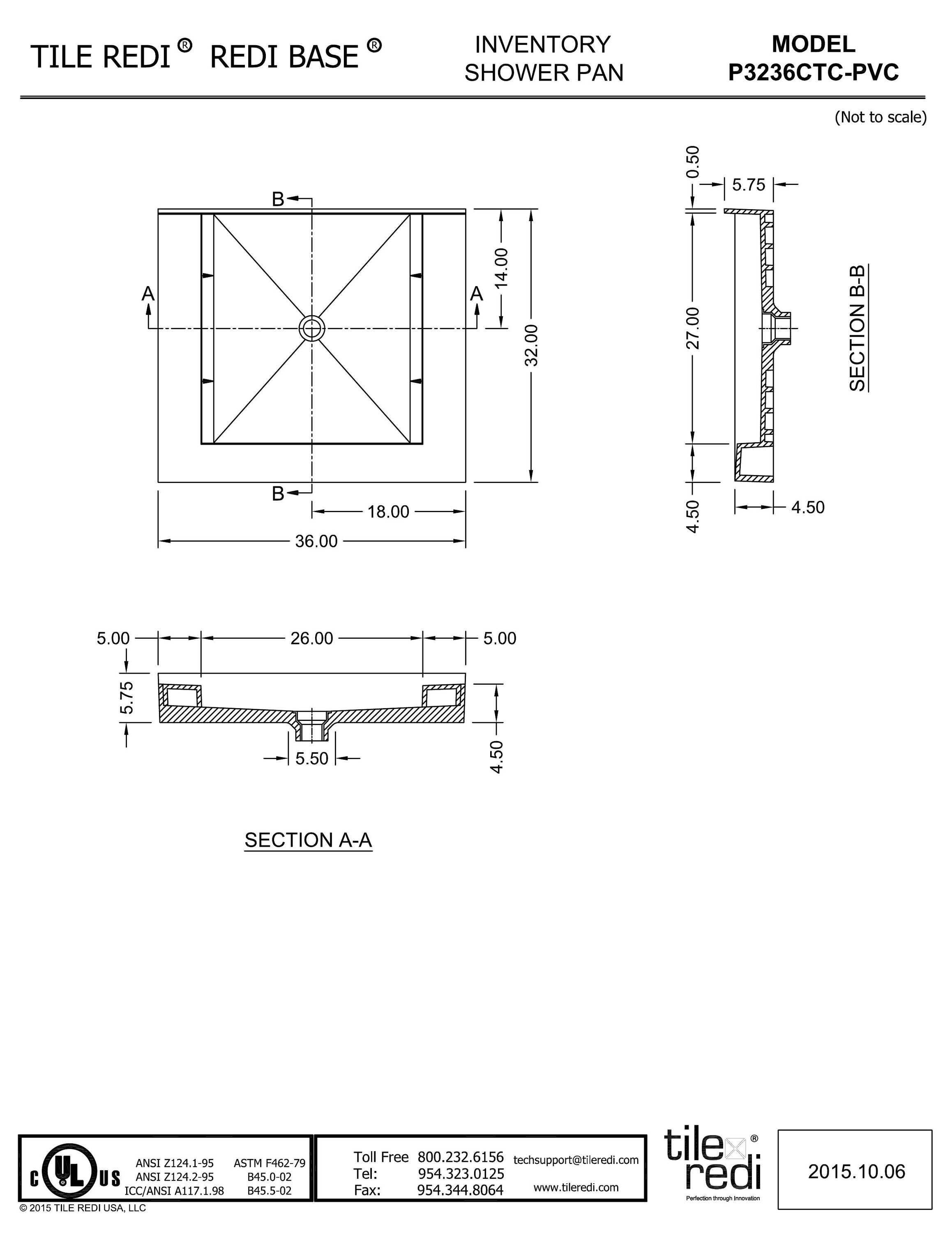 Redi Base P3236CTC-PVC Shower-Floors - View #9