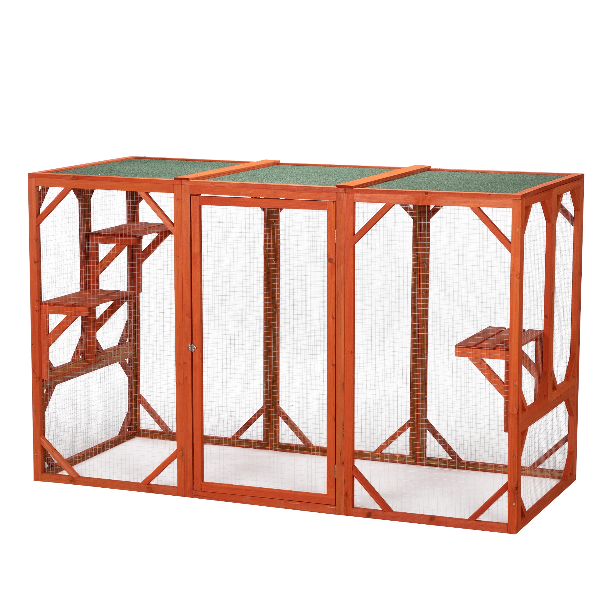 Kahomvis MIX-QPCW-519 Wood Indoor/Outdoor Large Cat House