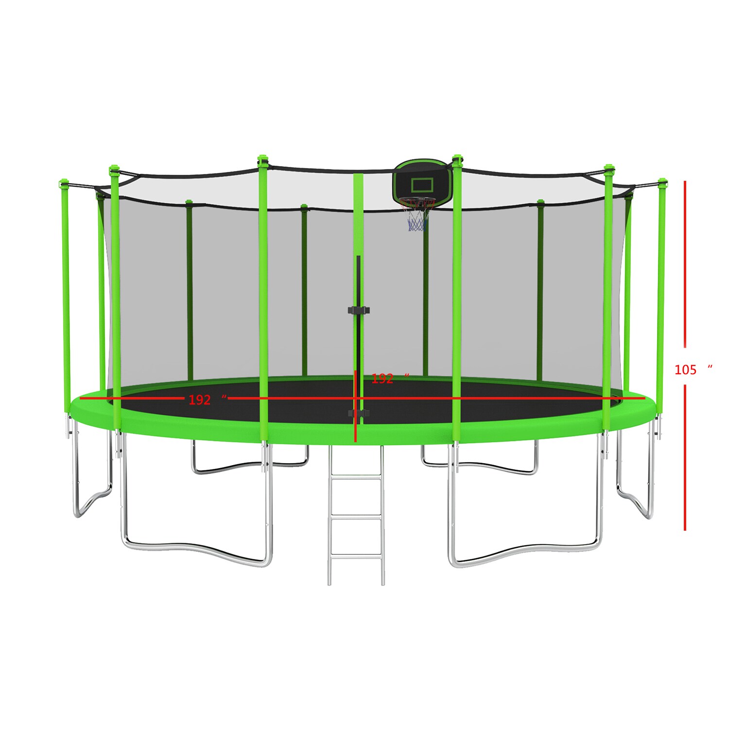 Maincraft 14FT Round Backyard Trampoline with Safety Enclosure ...