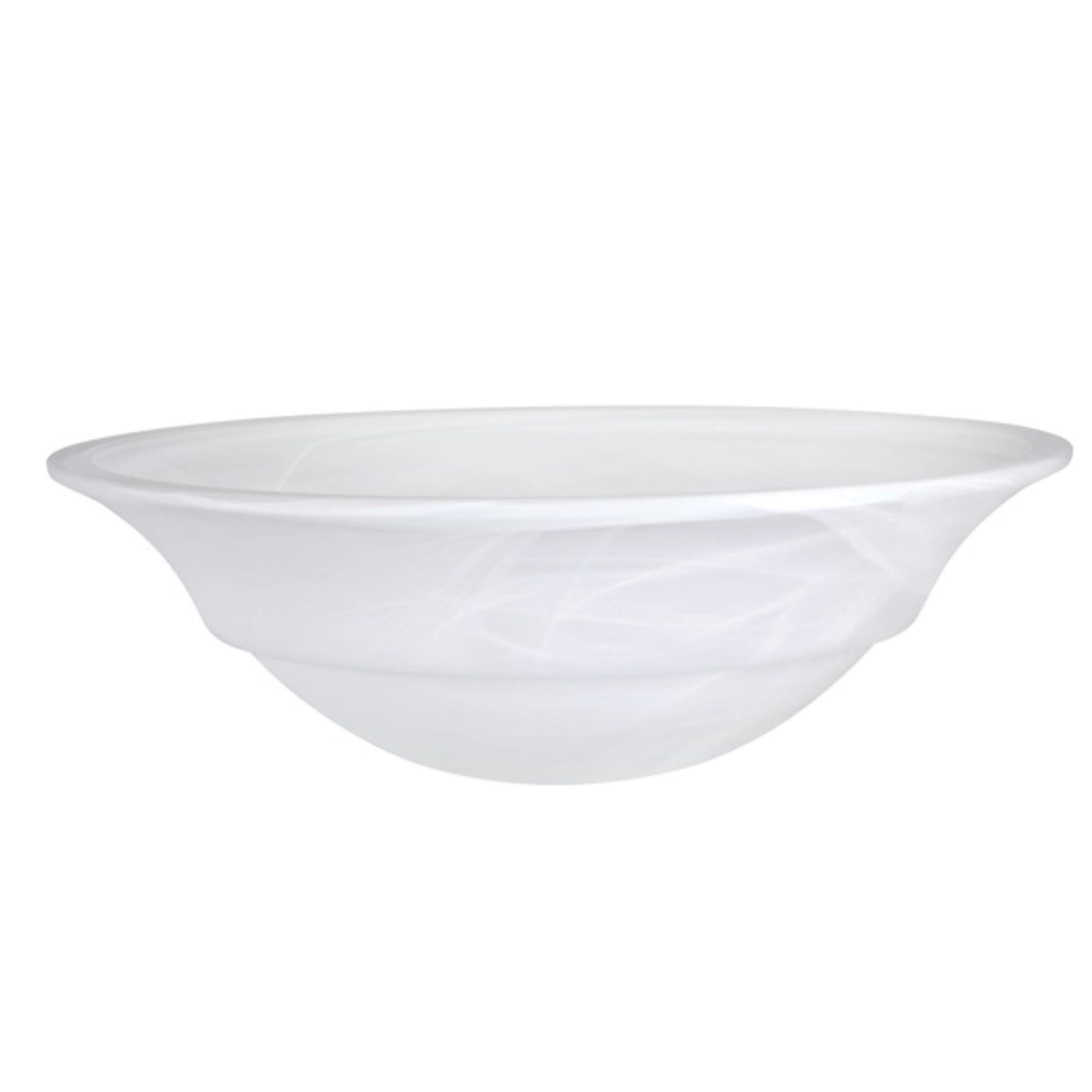 Aspen Creative Corporation 23502-01 5-in x 15-in Torchiere Alabaster Alabaster glass Universal with 1-5/8-in Fitter