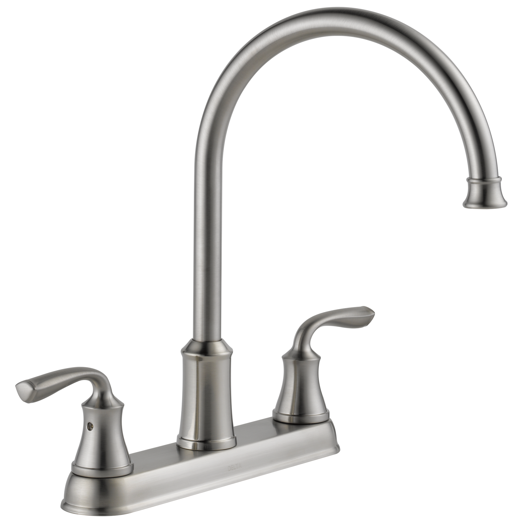 Delta Lorain Stainless Double Handle High-arc Kitchen Faucet in the Kitchen  Faucets department at