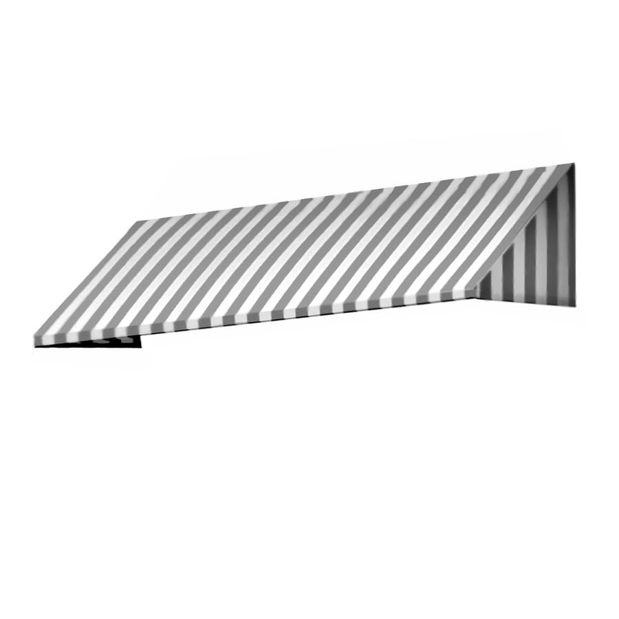 Awntech EF1030-NV-7GW 88.5-in Wide x 30-in Projection x 16-in Height Fabric Striped Window/Door Awning