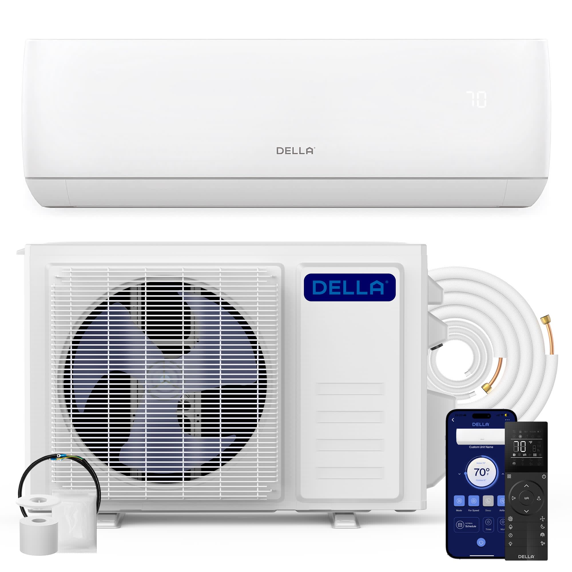Belleze  Motto 12000 BTU 230V Mini Split Air Conditioner with Heat Pump Cools up to 550 Square Feet