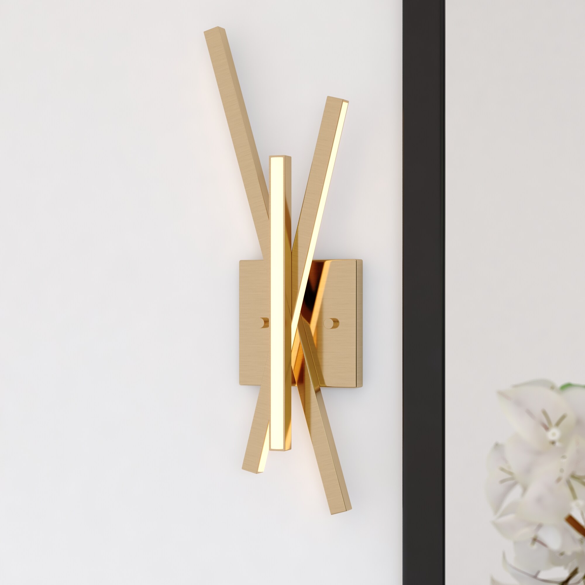 Cascadia W0460 Barcelo 6.25-in W 1 -Light Gold Integrated LED Wall Sconce