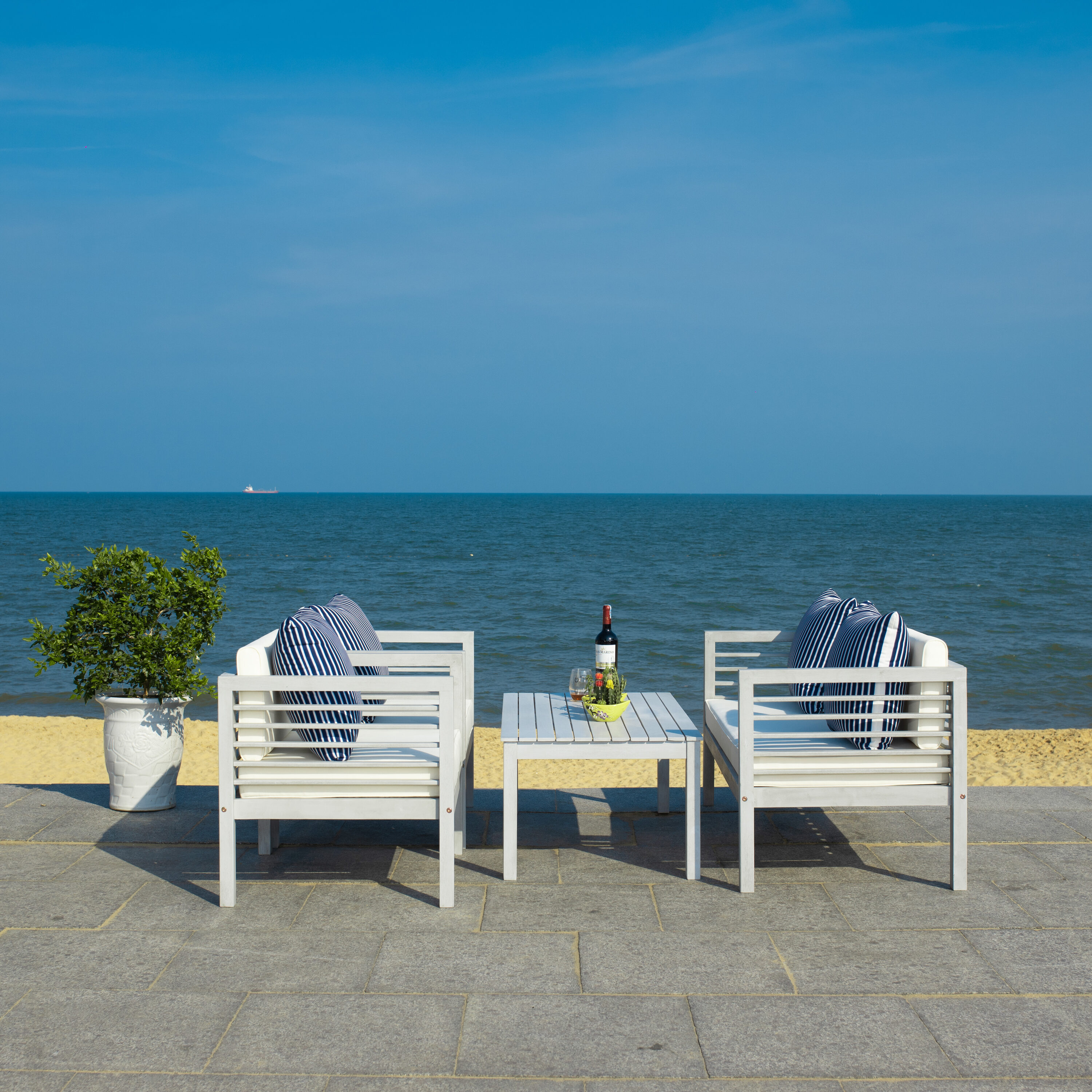 Safavieh PAT7033H Patio-Conversation-Sets - View #2
