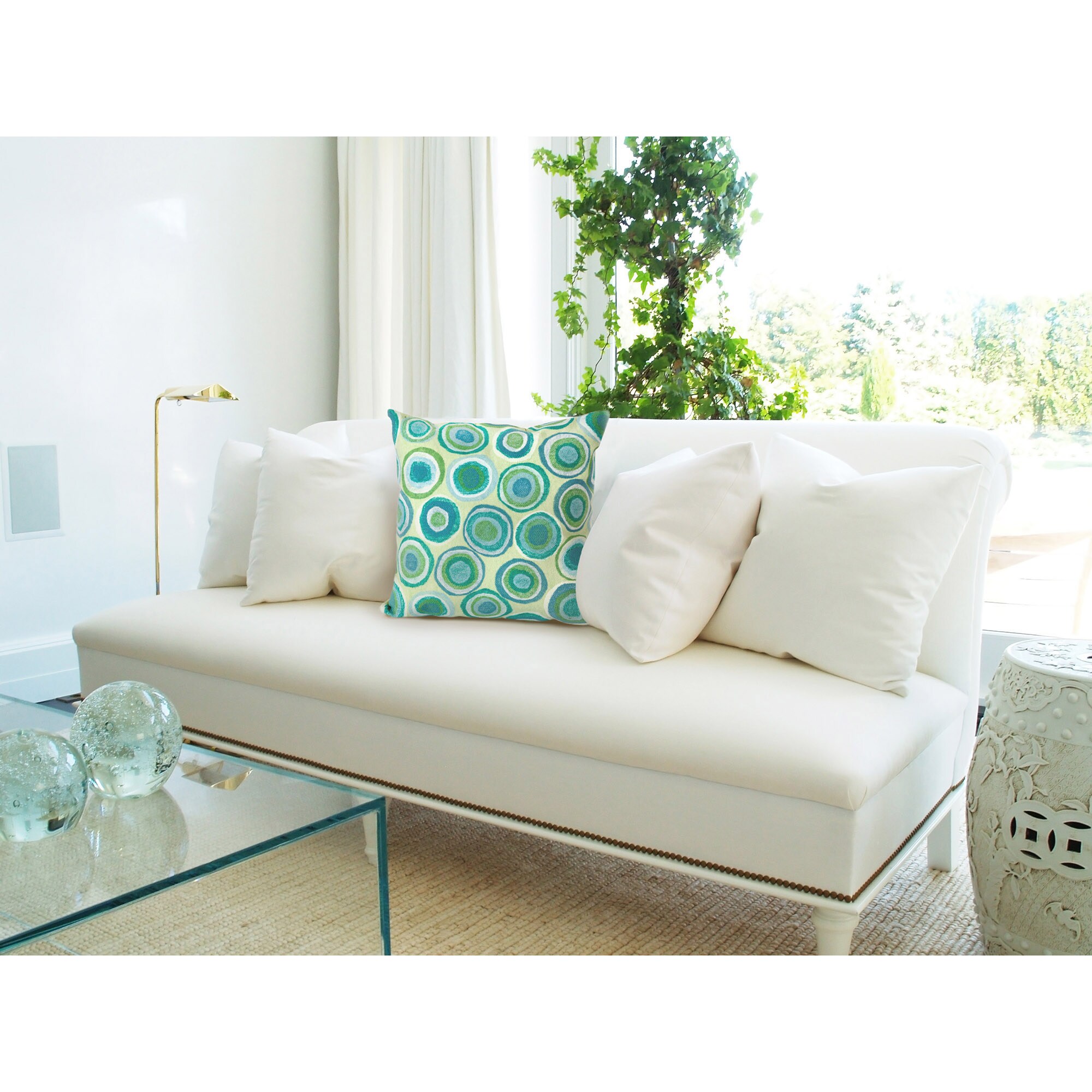 Liora Manne 7SB2S412804 Visions II 20-in x 20-in Spa Square Indoor Decorative Pillow