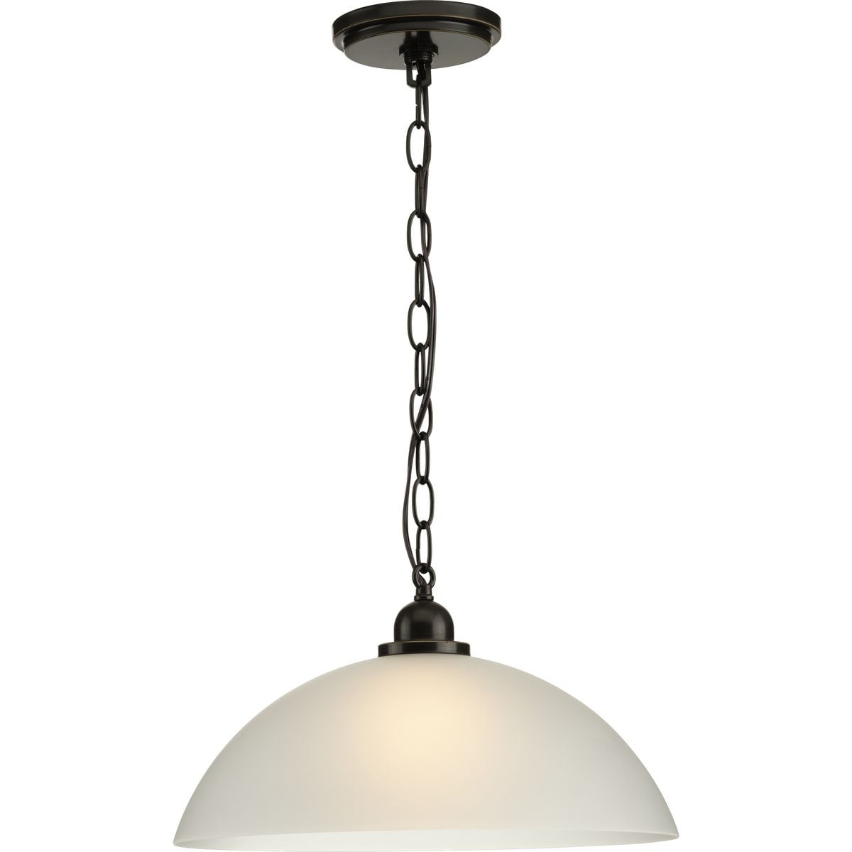 Antique Bronze Glass Dome Pendant Light with Bowl Shade