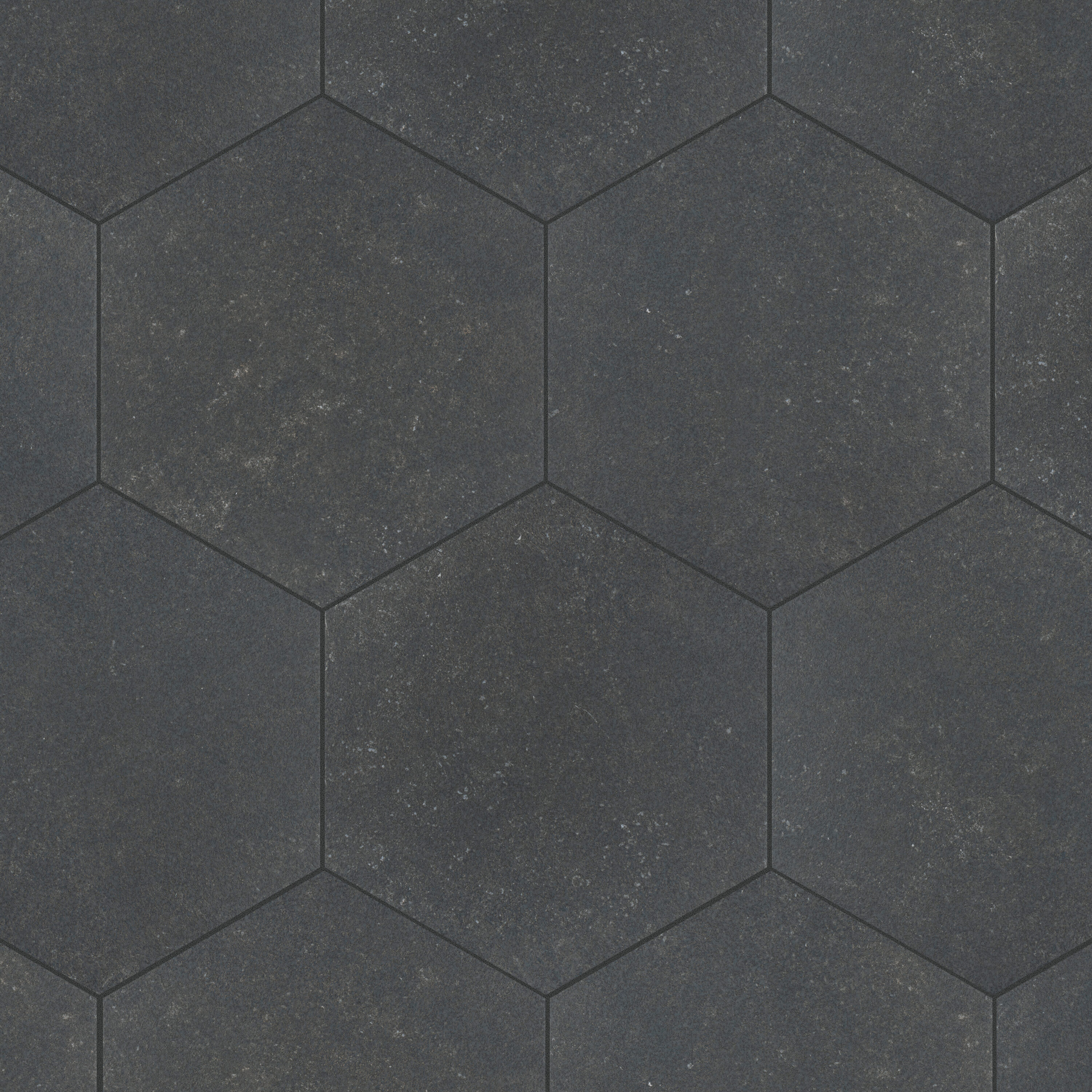 Affinity Tile FCD10TDX Traffic Hex Dark Grey 9-in x 10-in Matte Porcelain Cement look Hexagon Standard Floor and Wall Tile ( 11.5-sq ft Carton
