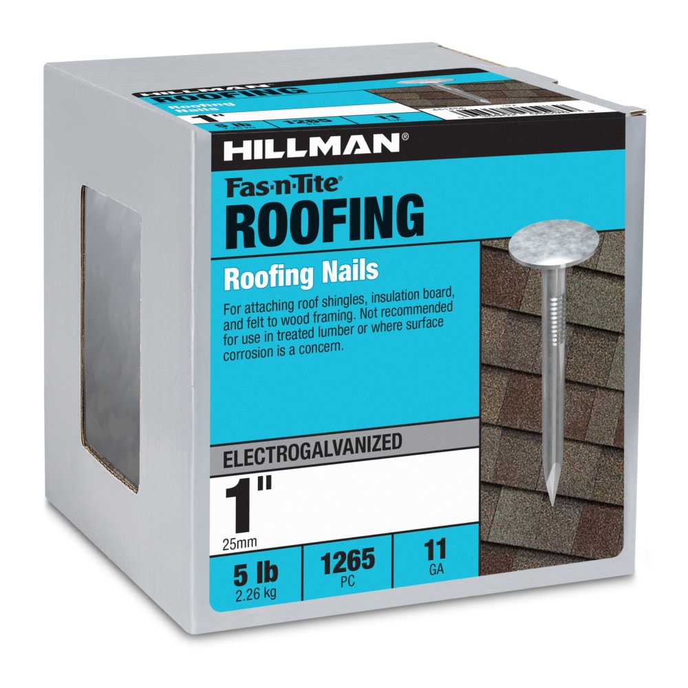 --0²nail-- Fas-n-Tite 1-in Smooth Shank Electro-Galvanized Roofing Nails