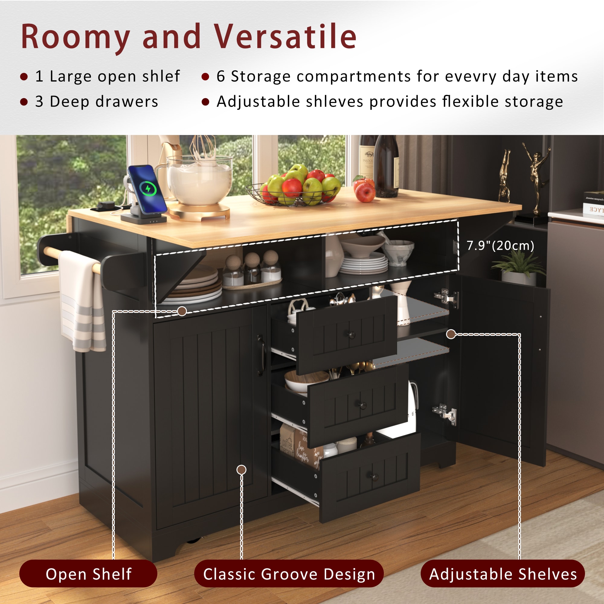 Kahomvis KK-QPO2-17B Kitchen-Furniture - View #5