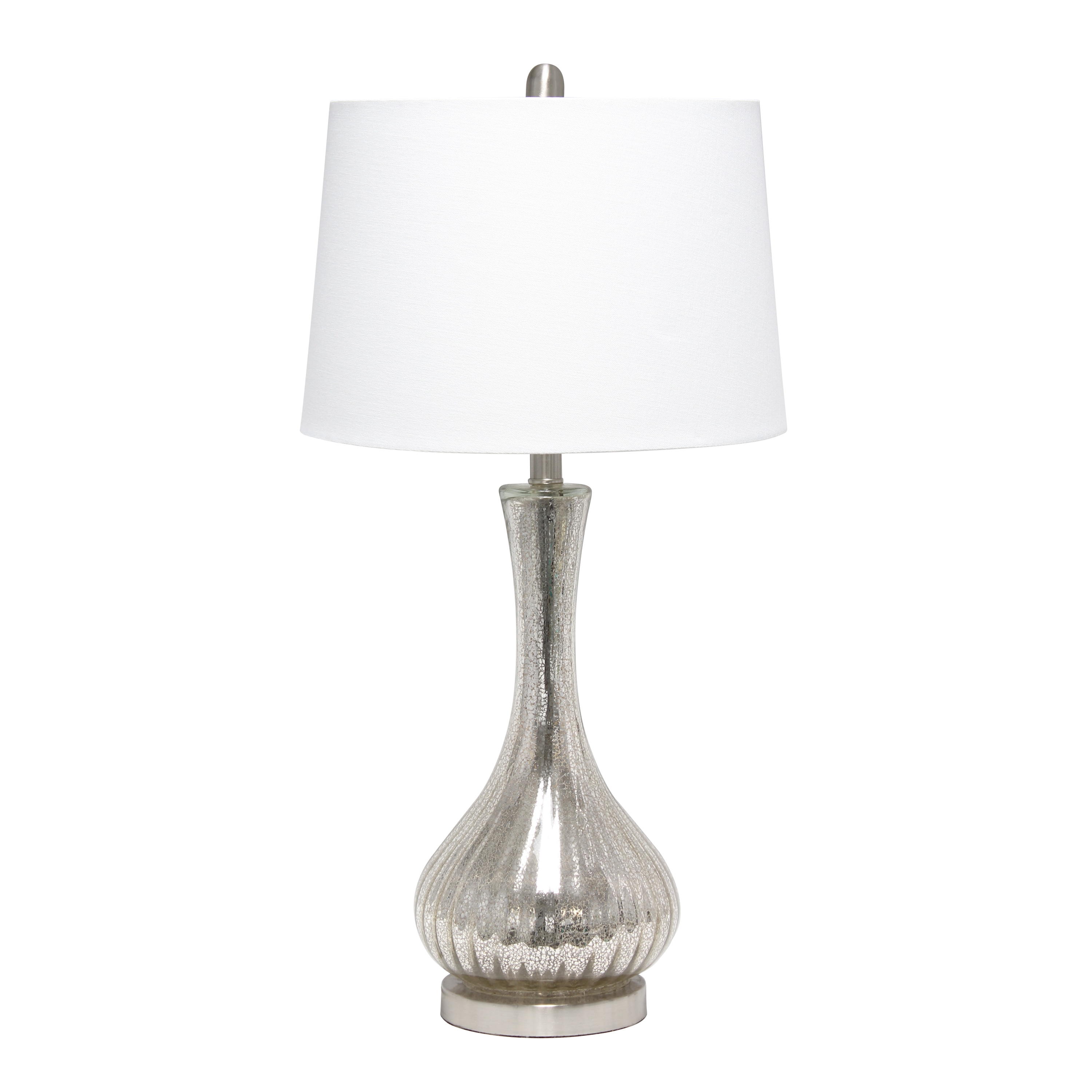 Lalia Home LHT-1030-MR Classix 29-in Gray LED Rotary socket Table Lamp with Fabric Shade