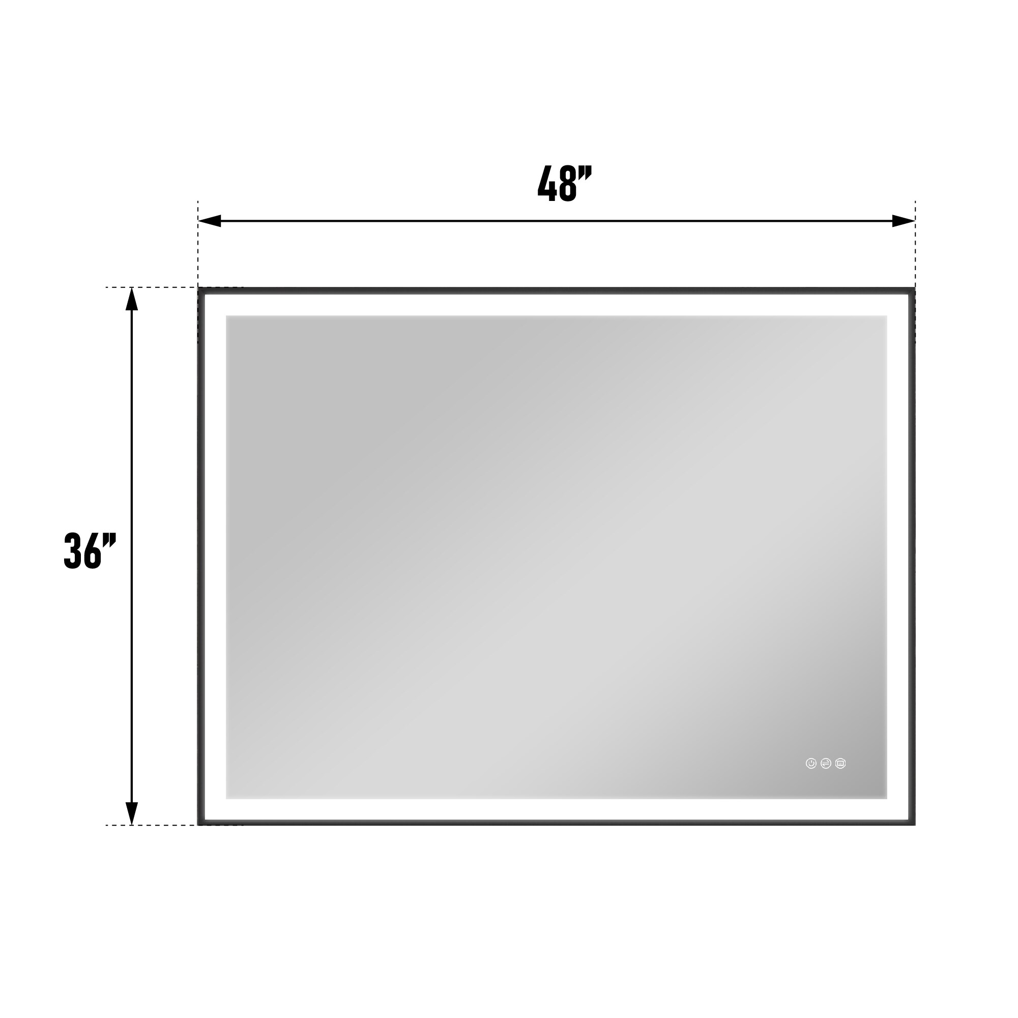 Forclover FLW-ER4836B Framed-Bath-Mirrors - View #3