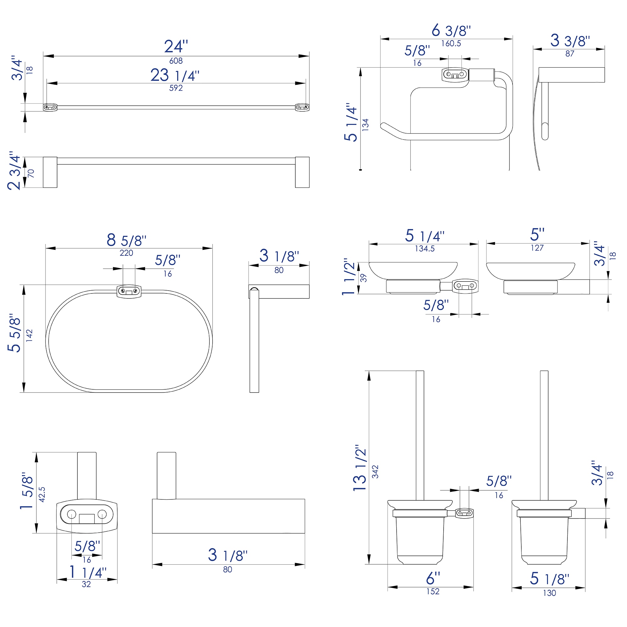ALFI AB9503-BN Decorative-Bath-Hardware-Kits - View #4