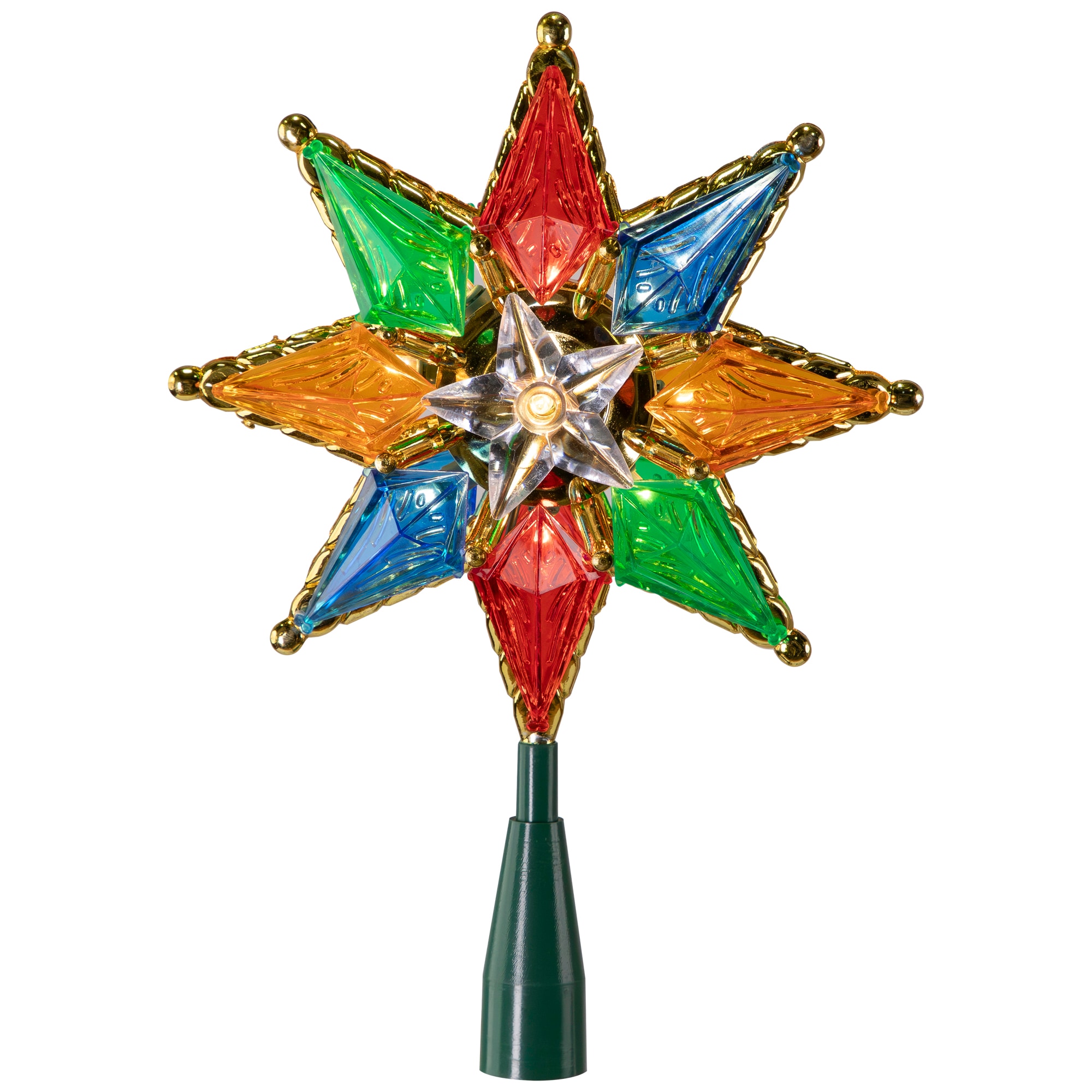 Northlight - 8.0-in Star Multicolored Multicolor Christmas Tree Topper