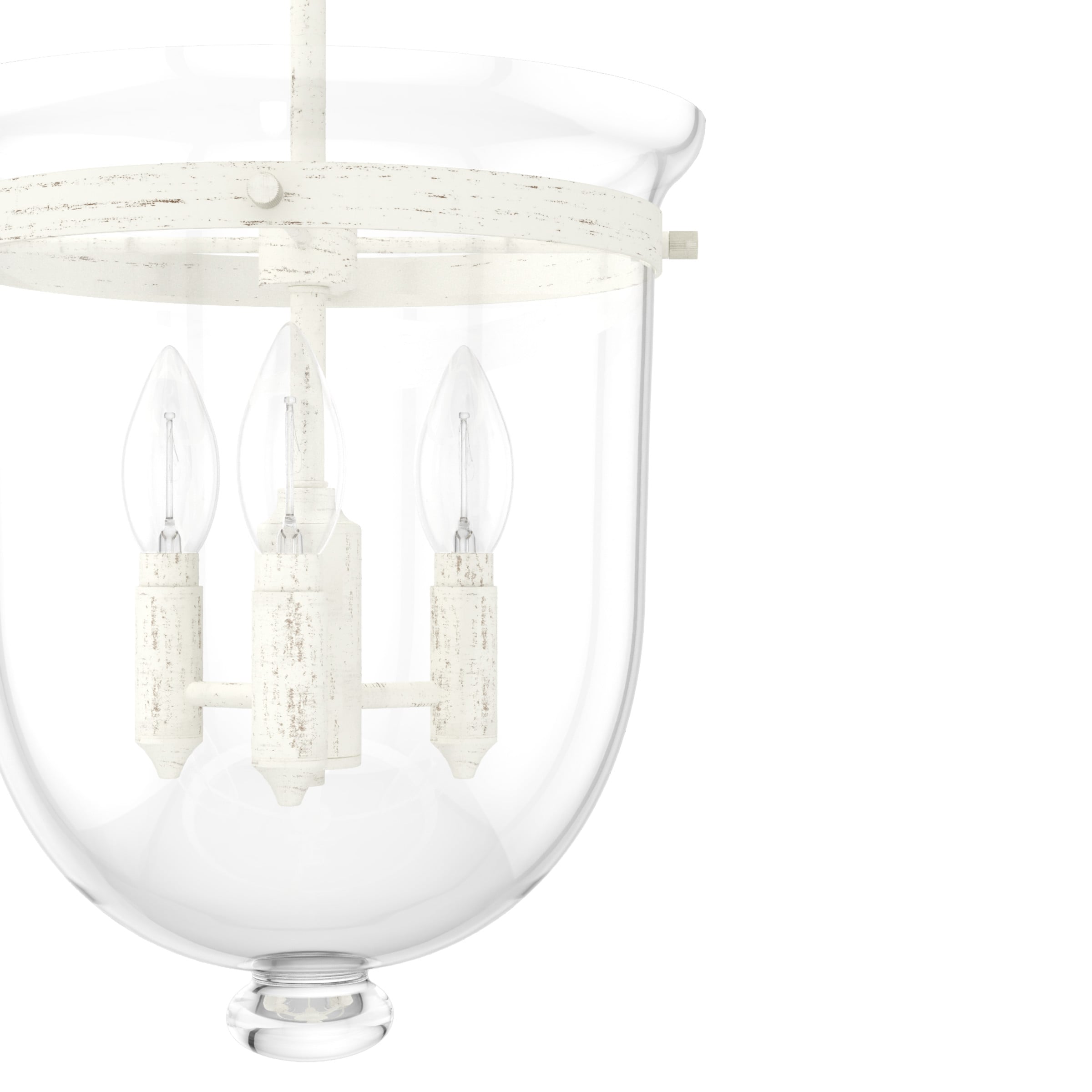 Belltown Transitional 3-Light White Glass Urn Pendant