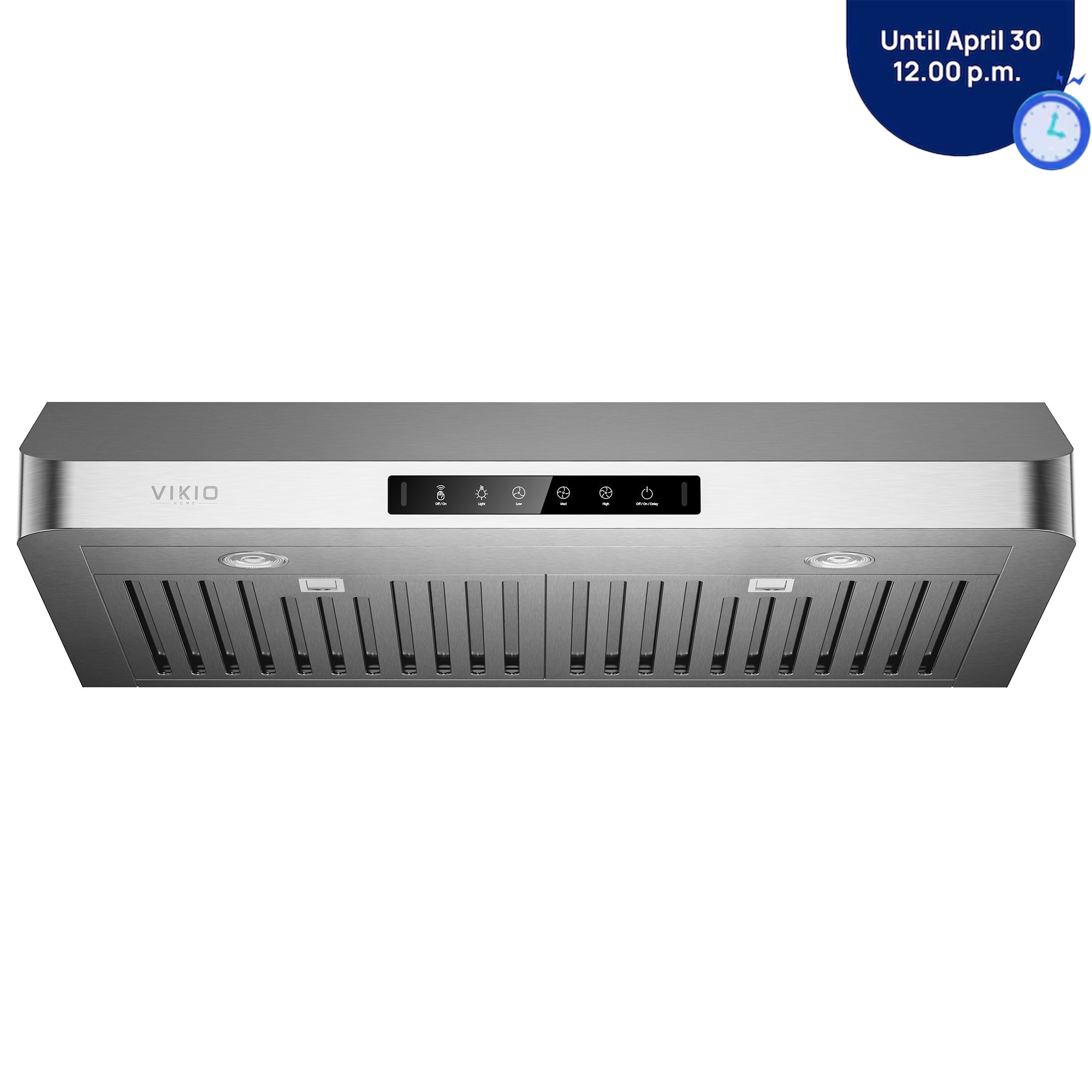 VIKIO 30 inch Ducted 980-CFM Stainless steel Under Cabinet Range Hood #VIKC0130S