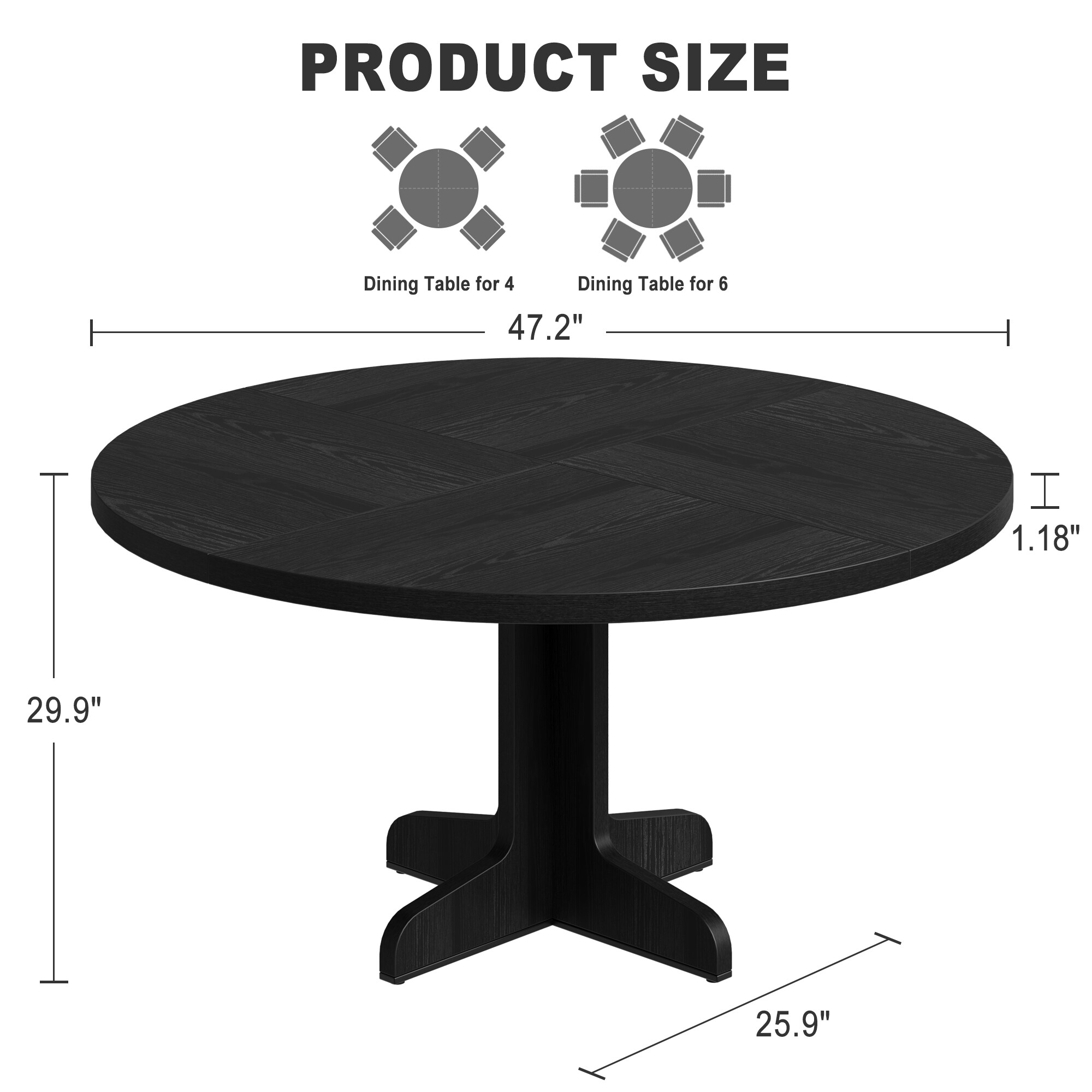 Aoile AE6080704ZSGEN Dining-Tables - View #3