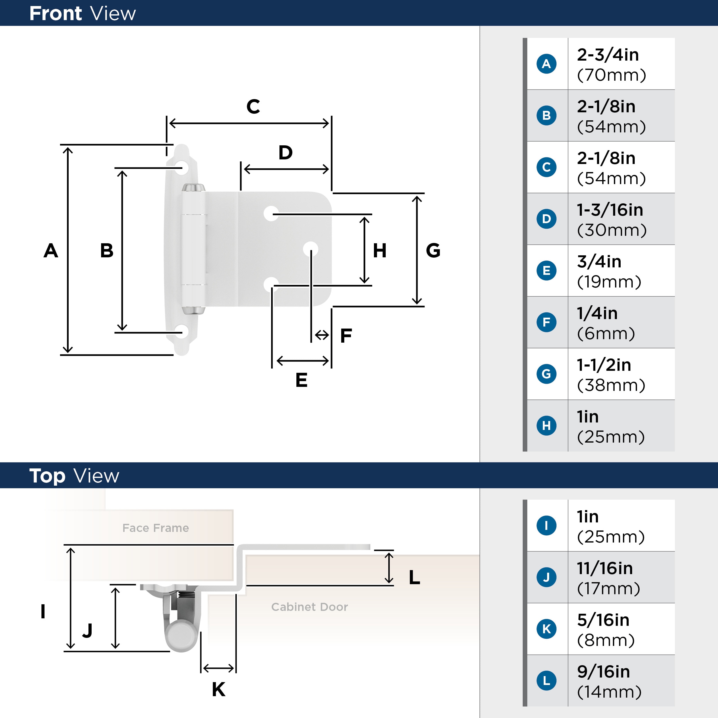 Amerock BPR3428W Cabinet-Hinges - View #5