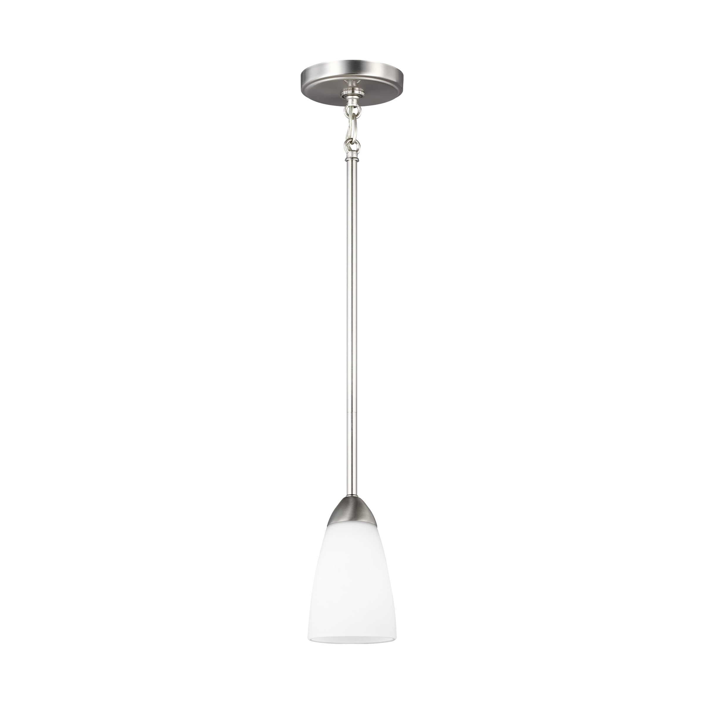 Generation Lighting Seville Brushed Nickel Mid-century Etched Glass ...