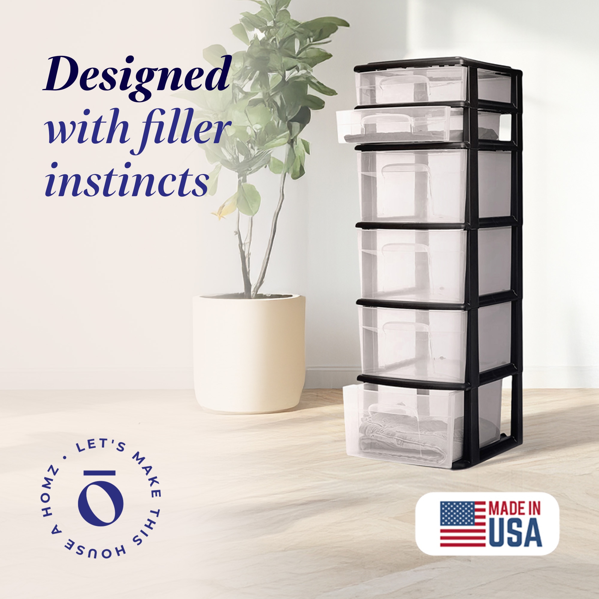 Homz Products Homz 6-Drawer Plastic Bedroom and Closet Organizer ...