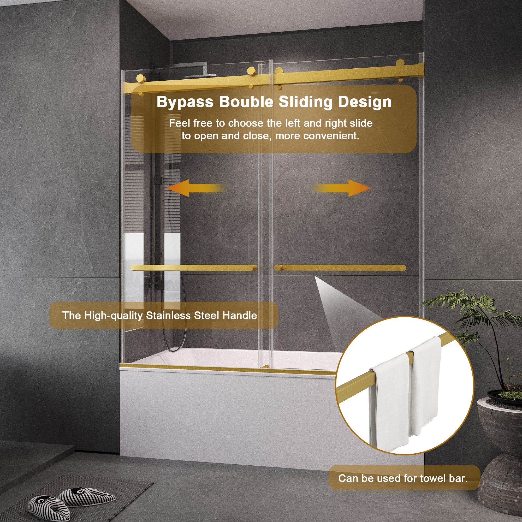 LOVMOR SHOWER DOORS-GOLD Shower-Doors - View #4