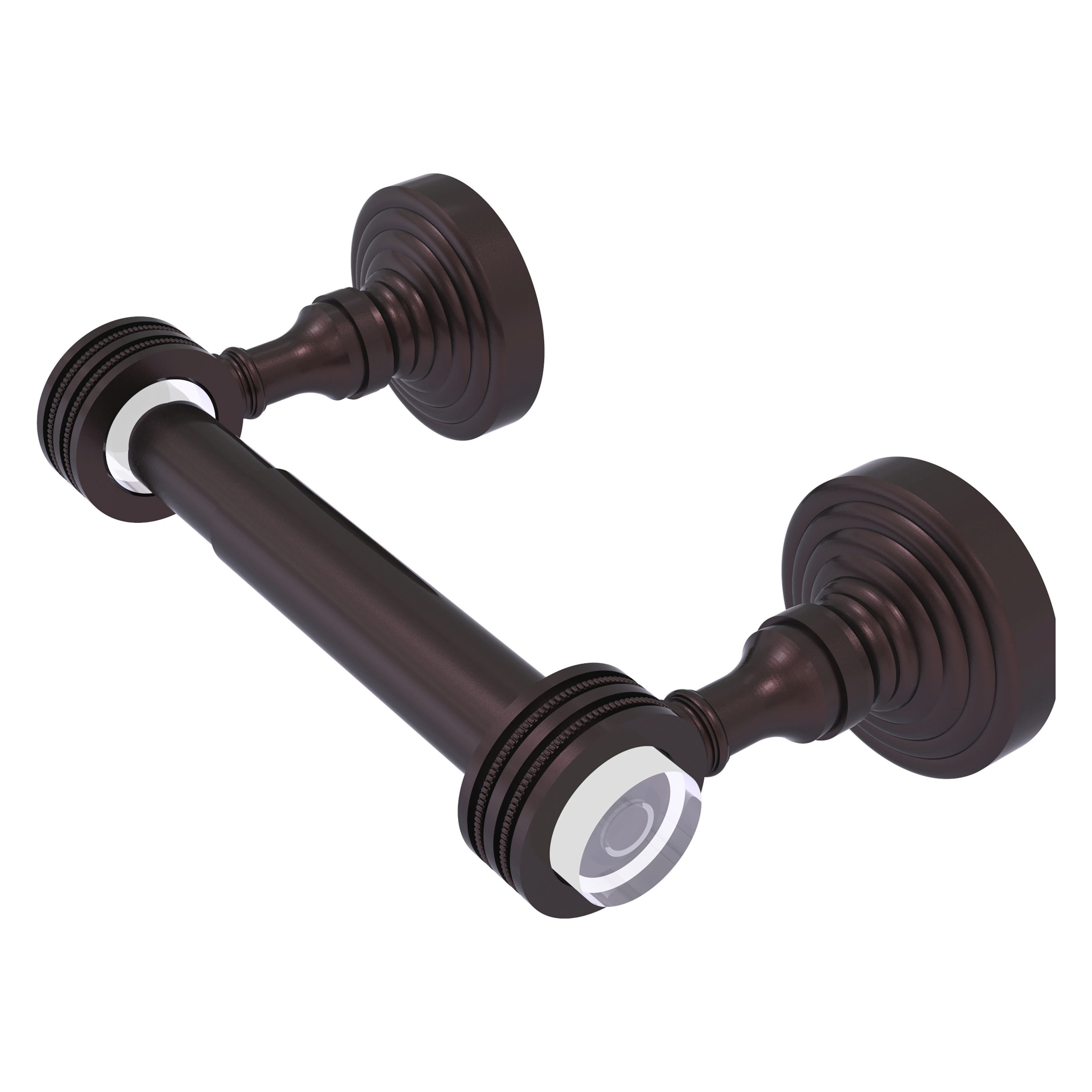 Allied Brass PG-24D-ABZ Pacific Grove Antique Bronze Wall mount Double post Toilet Paper Holder 1 -Rolls with Storage