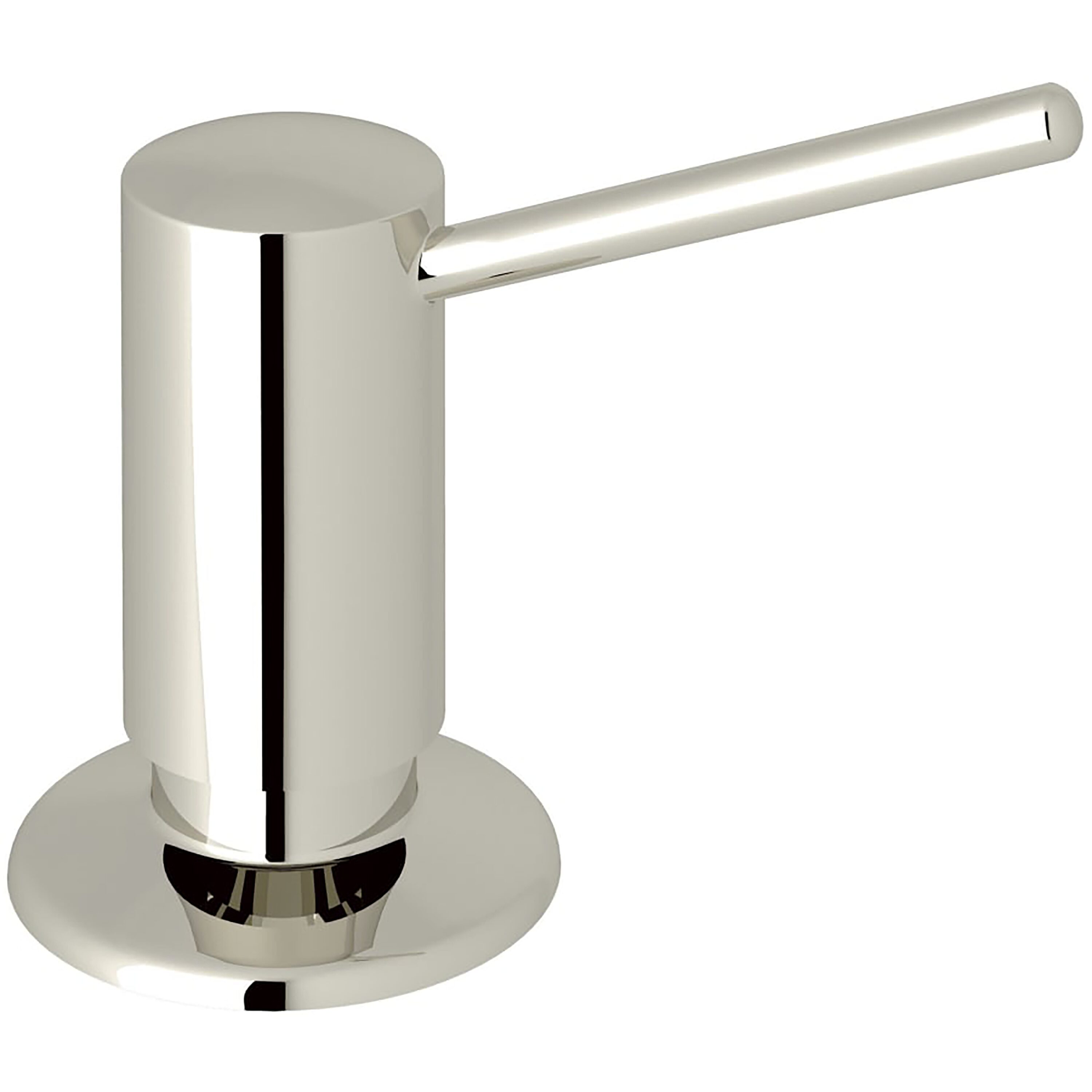 Rohl LS450LPN Polished Nickel 12-oz Capacity Deck-mount Soap and Lotion Dispenser