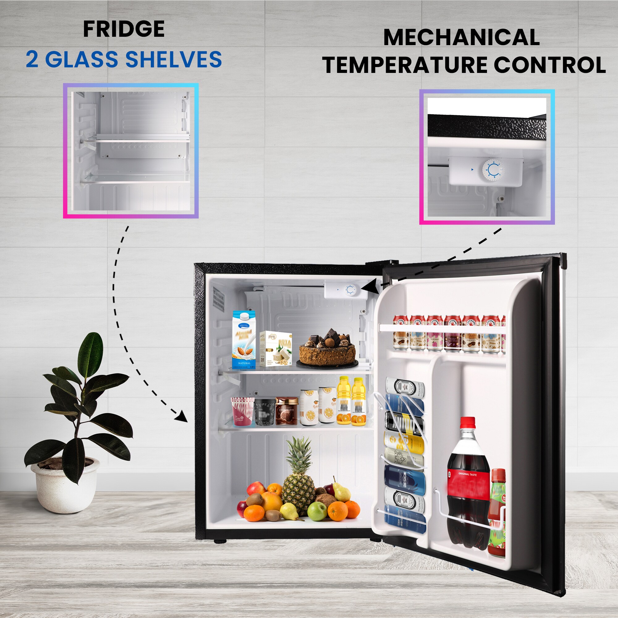 Compact Stainless Steel 2.6 cu.ft. RV Refrigerator