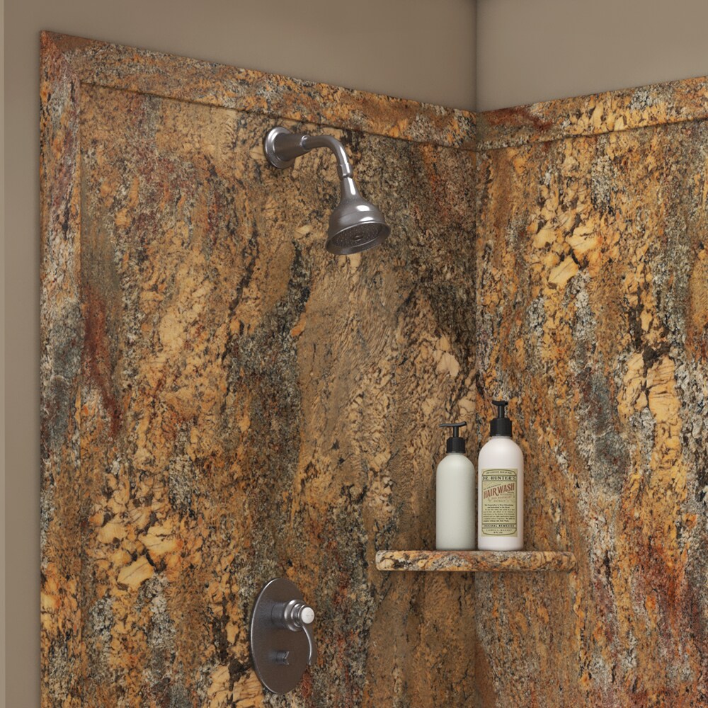 Splendor Crema Bordeaux 40" x 40" x 80" Corner Shower Kit