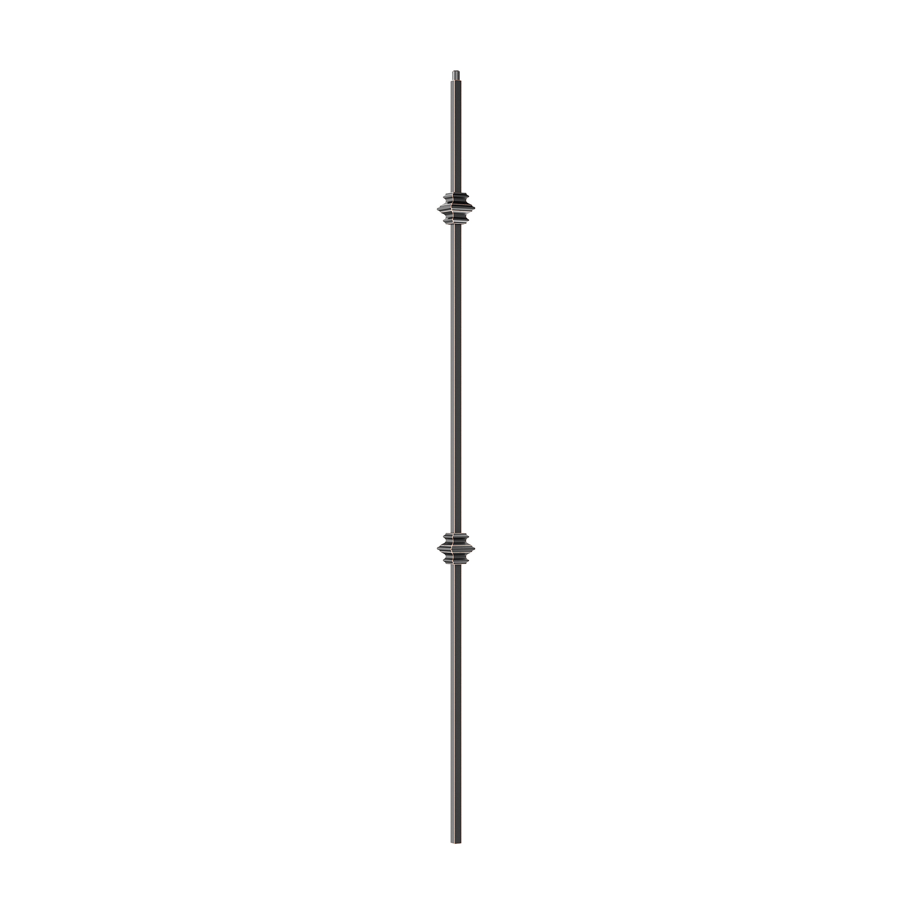 Crown Heritage 4583702RC44 44-in x 1.625-in Rubbed Copper Steel Pin Top Double Knuckle Stair Baluster