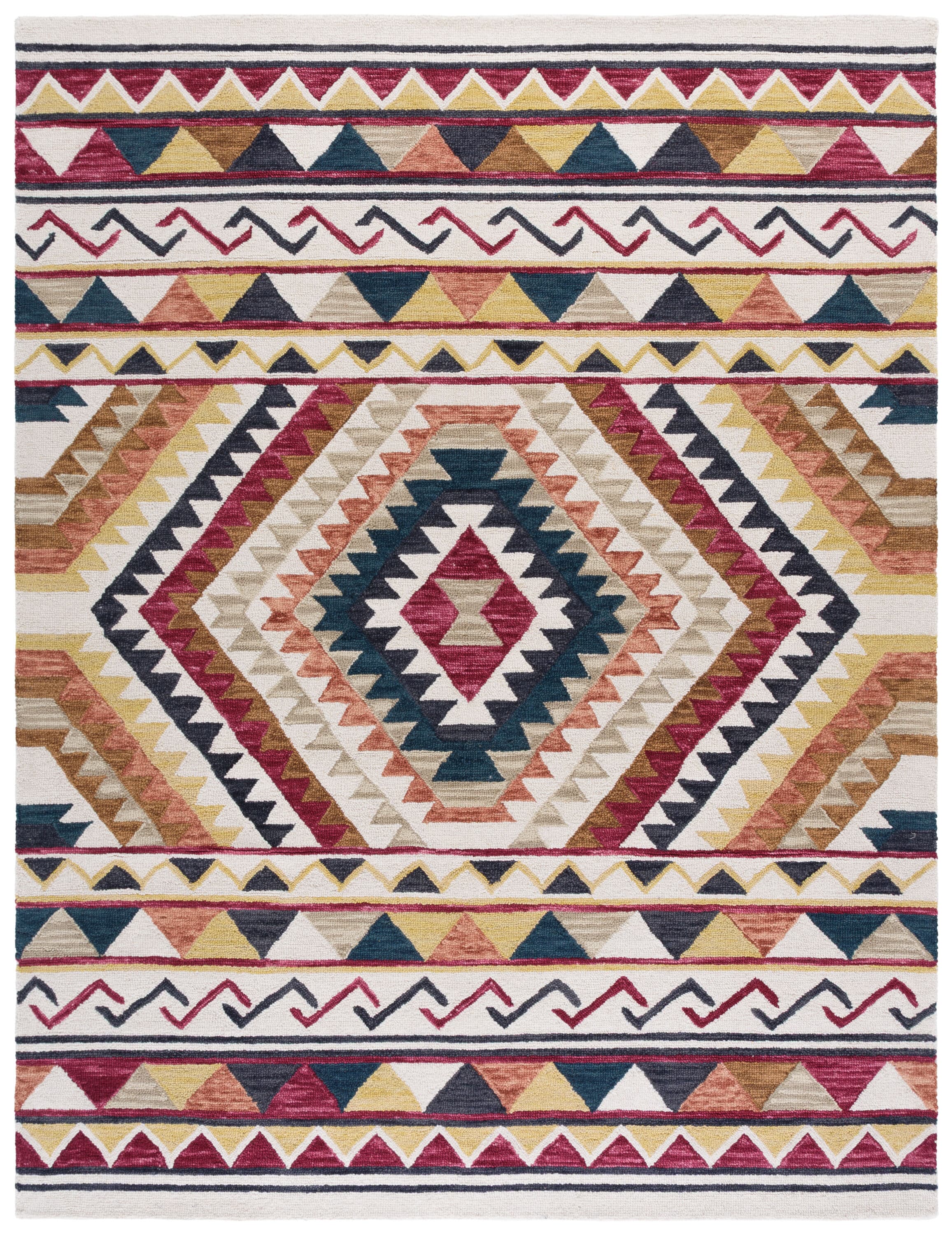 Aspen 806P Rust Ivory 8 x 10 Rectangular Area rug