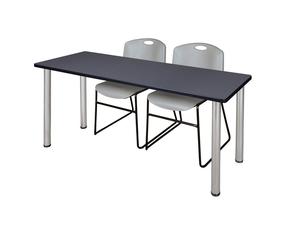 Regency MT7224GYBPCM44GY Training Gray 4-Person Training Table (72-in W x 29-in H)