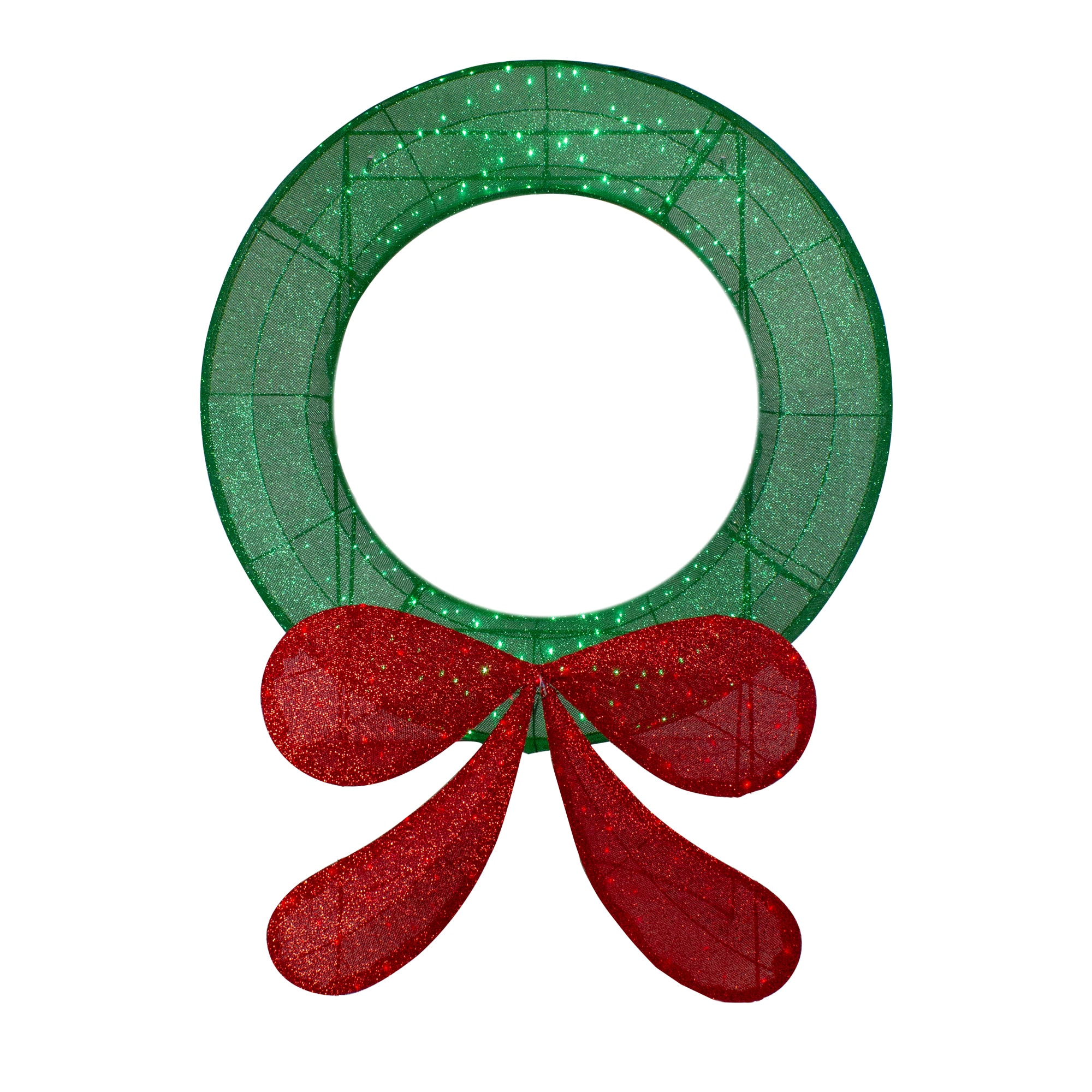 Northlight 34336422 48-in Freestanding Wreath Yard decoration with Multicolor LED Lights