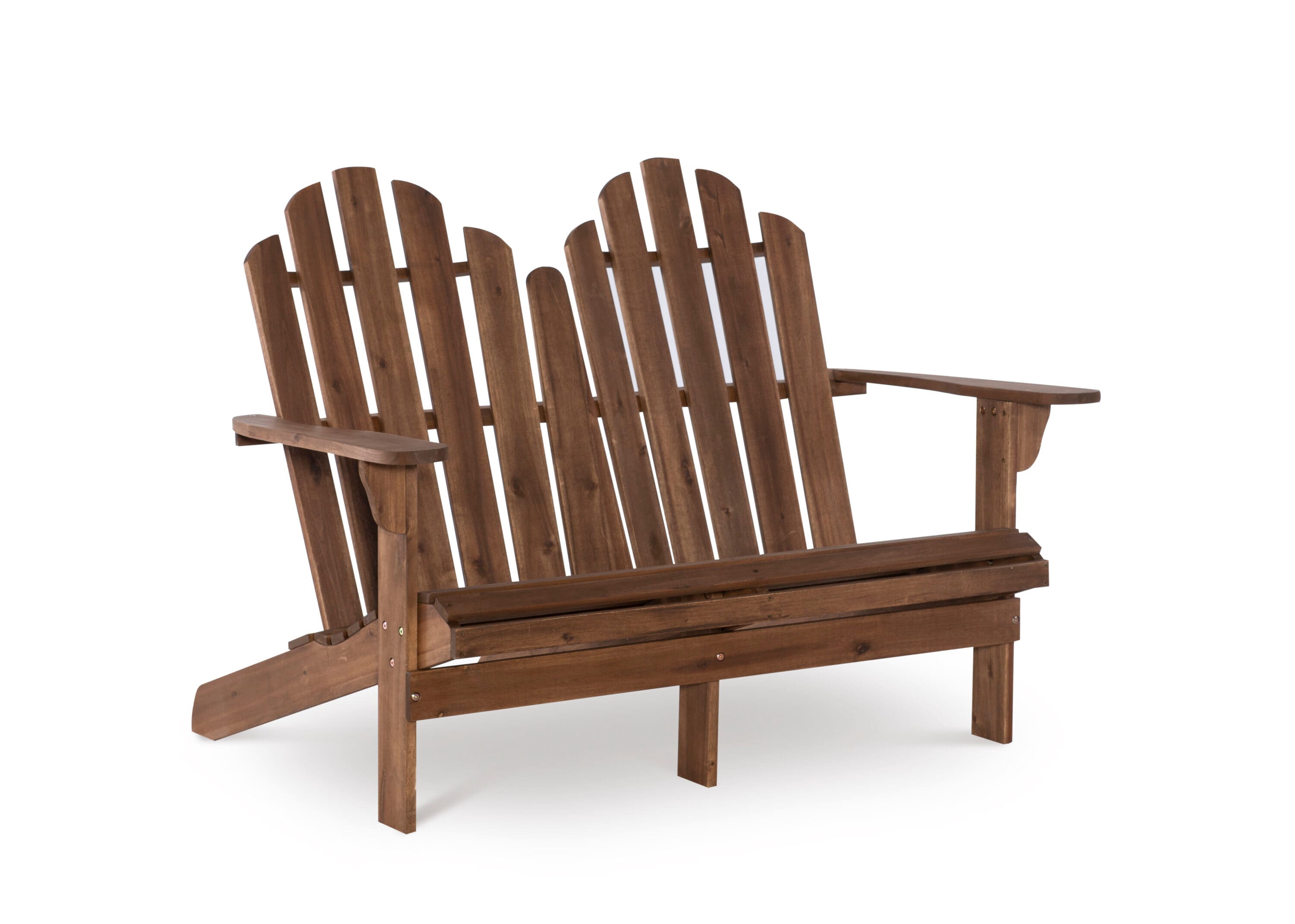 Linon Frame Stationary Adirondack Chair s with Slat Seat in the