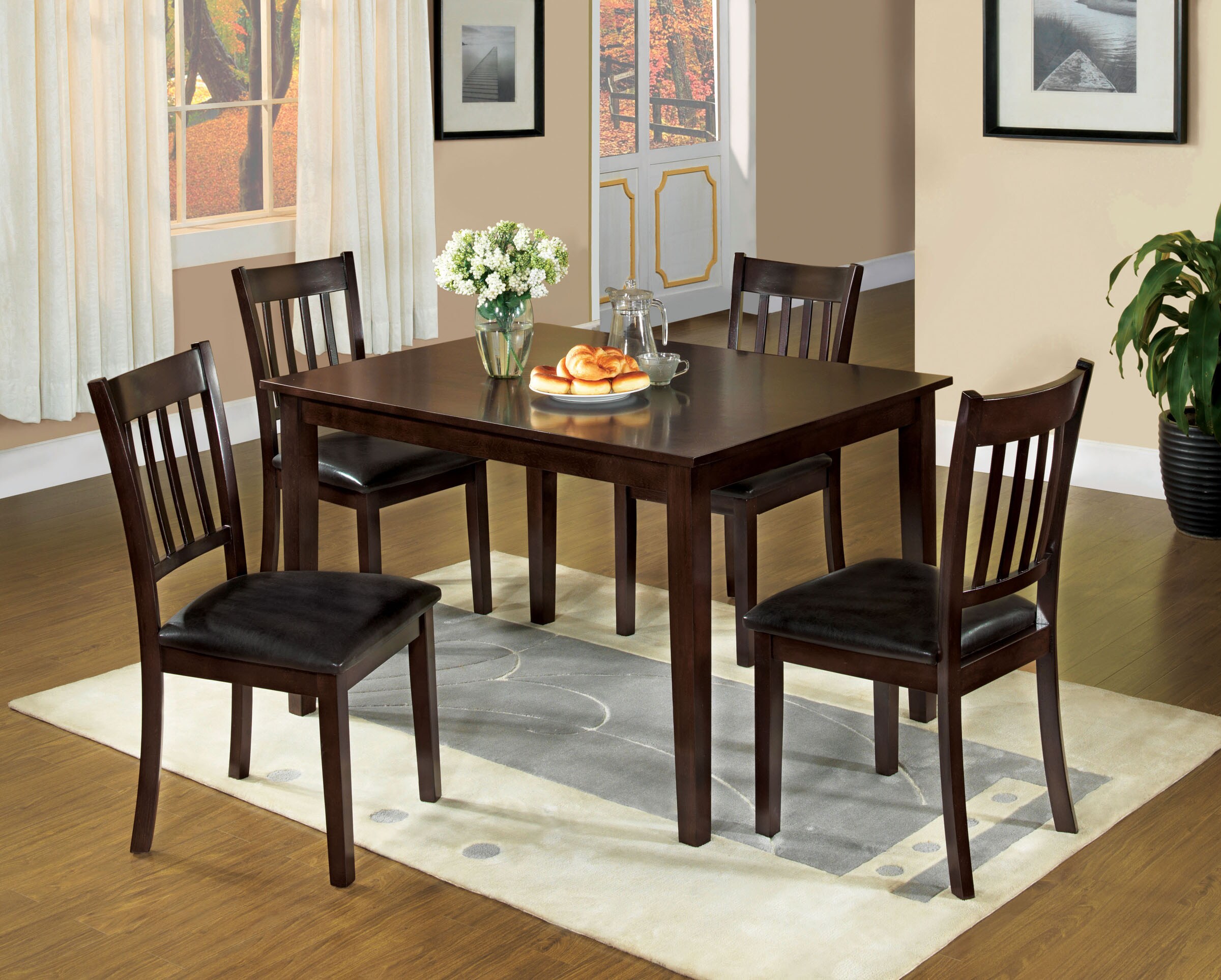 Venetian Worldwide West Creek I Espresso Transitional Dining Room Set ...