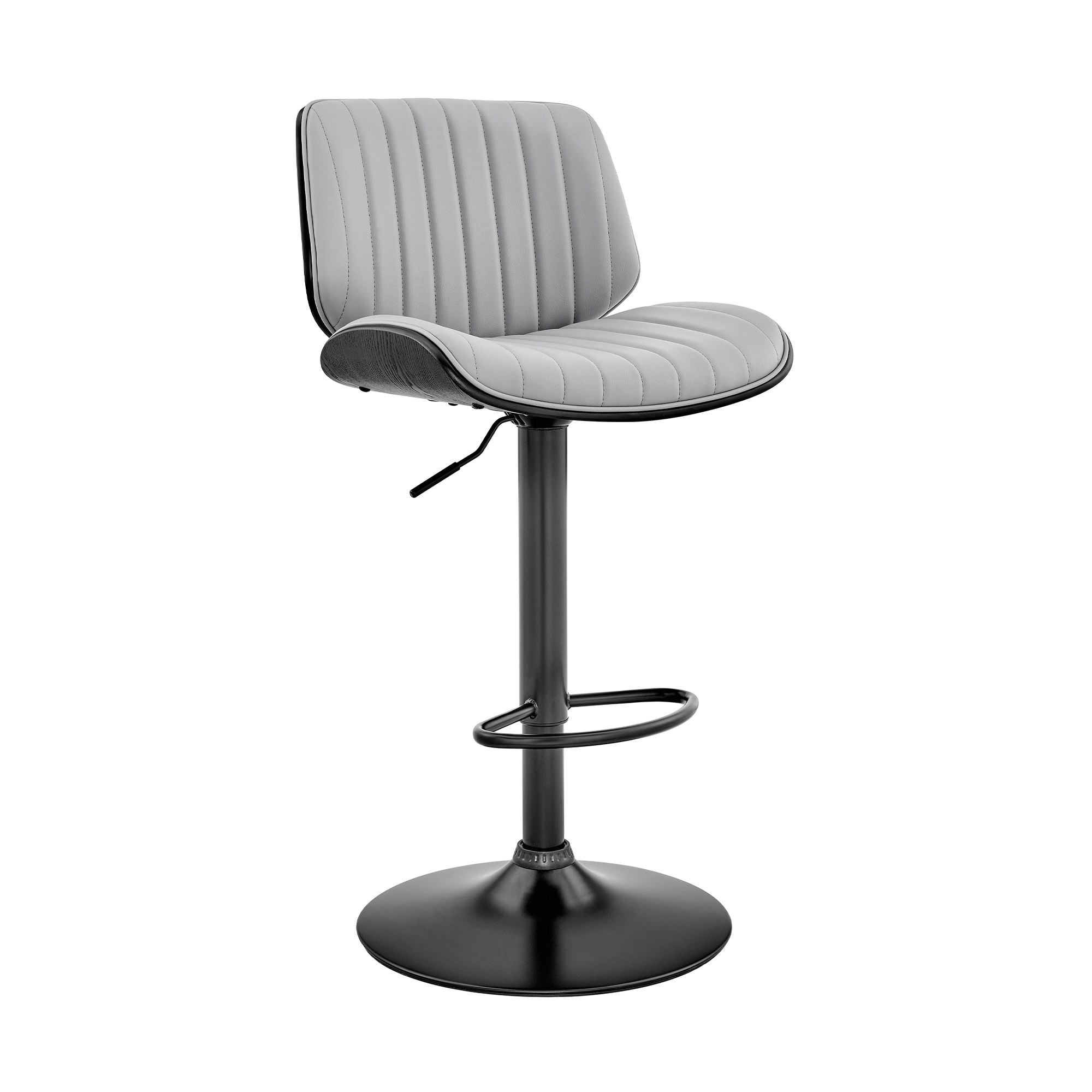 Armen Living Brock Gray Black 34 in H Adjustable height