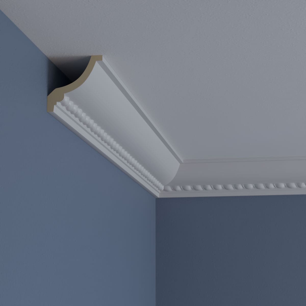 2 3/4"H x 2 3/4"P x 4"F x 94 1/2"L Valeriano Rope Crown Moulding