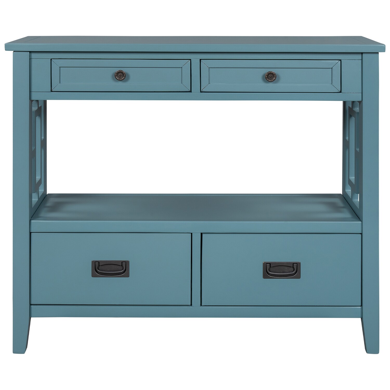 SINOFURN Modern Blue Console Table in the Console Tables department at ...