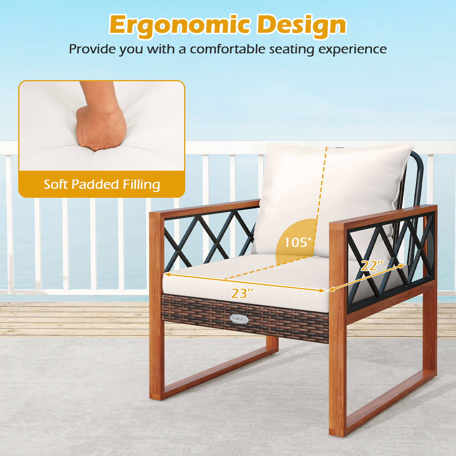 Costway CSHY006227 Patio-Conversation-Sets - View #5